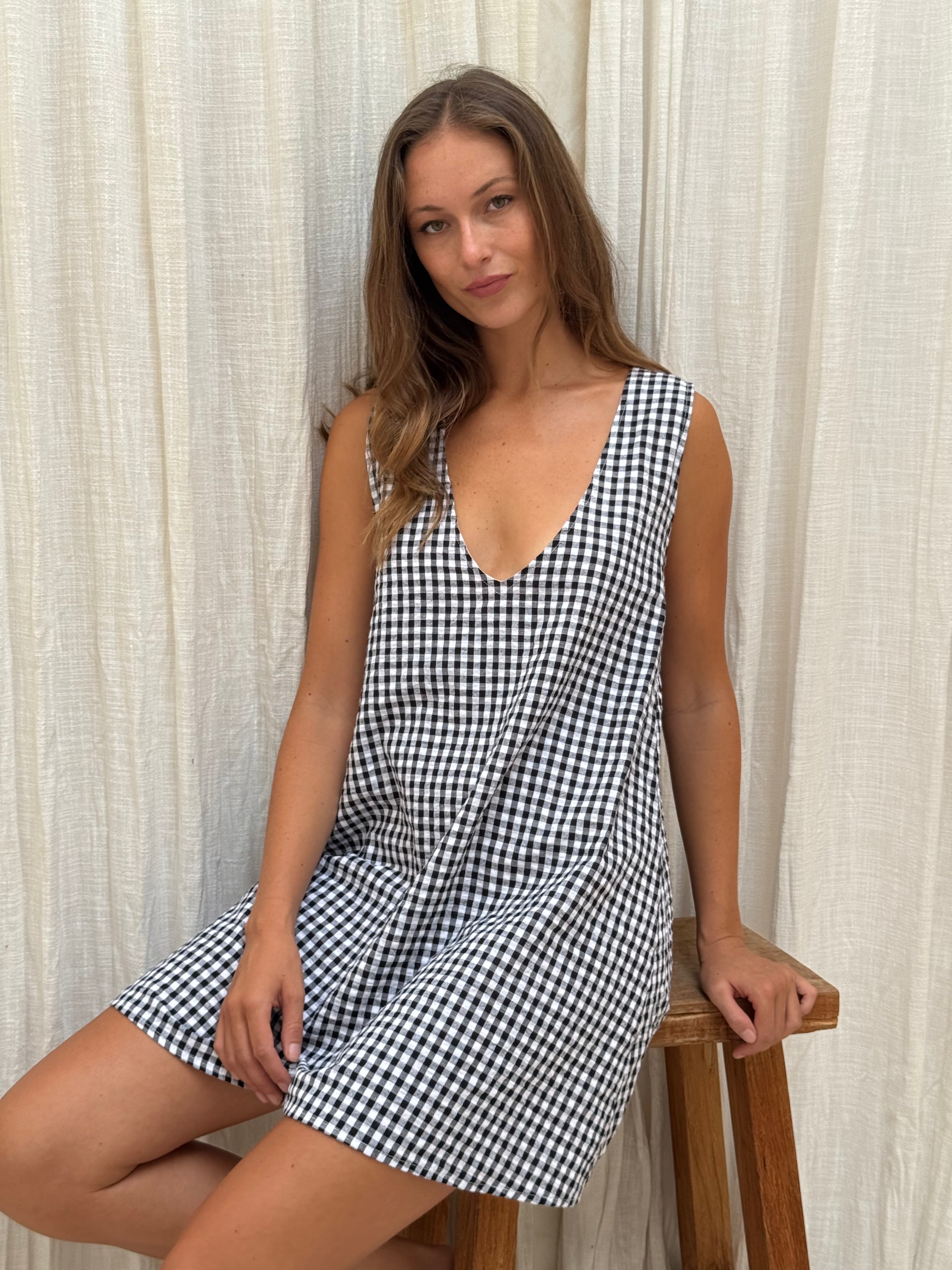 MINI GILI in Black Gingham by Puka the Label