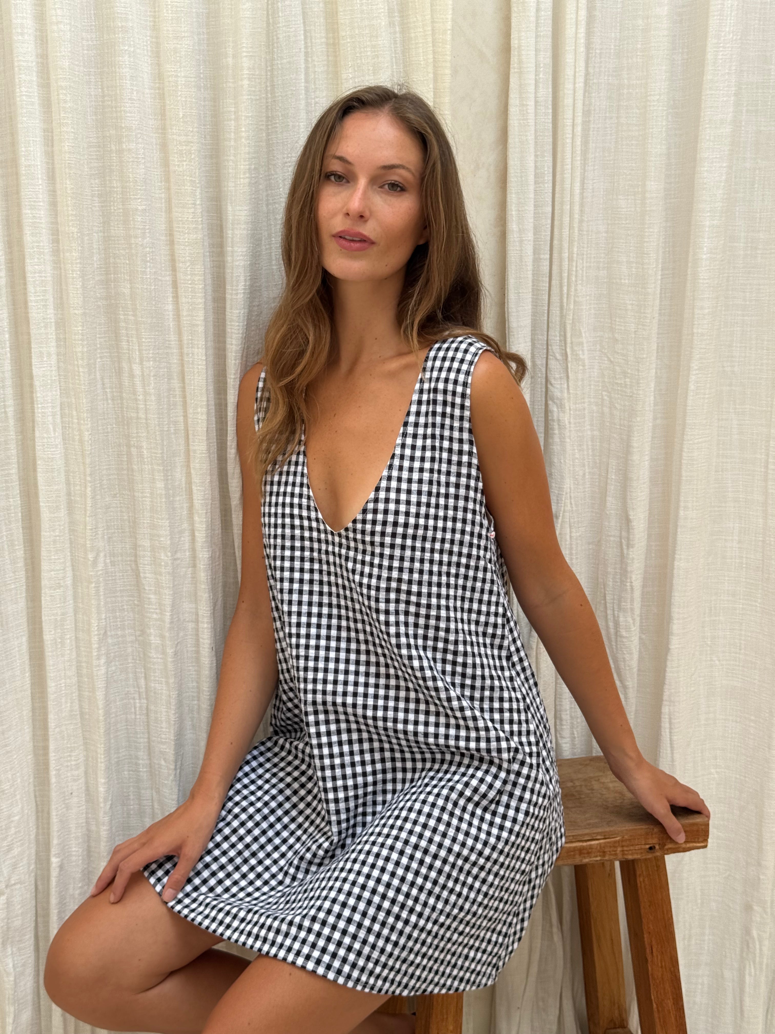 MINI GILI in Black Gingham by Puka the Label