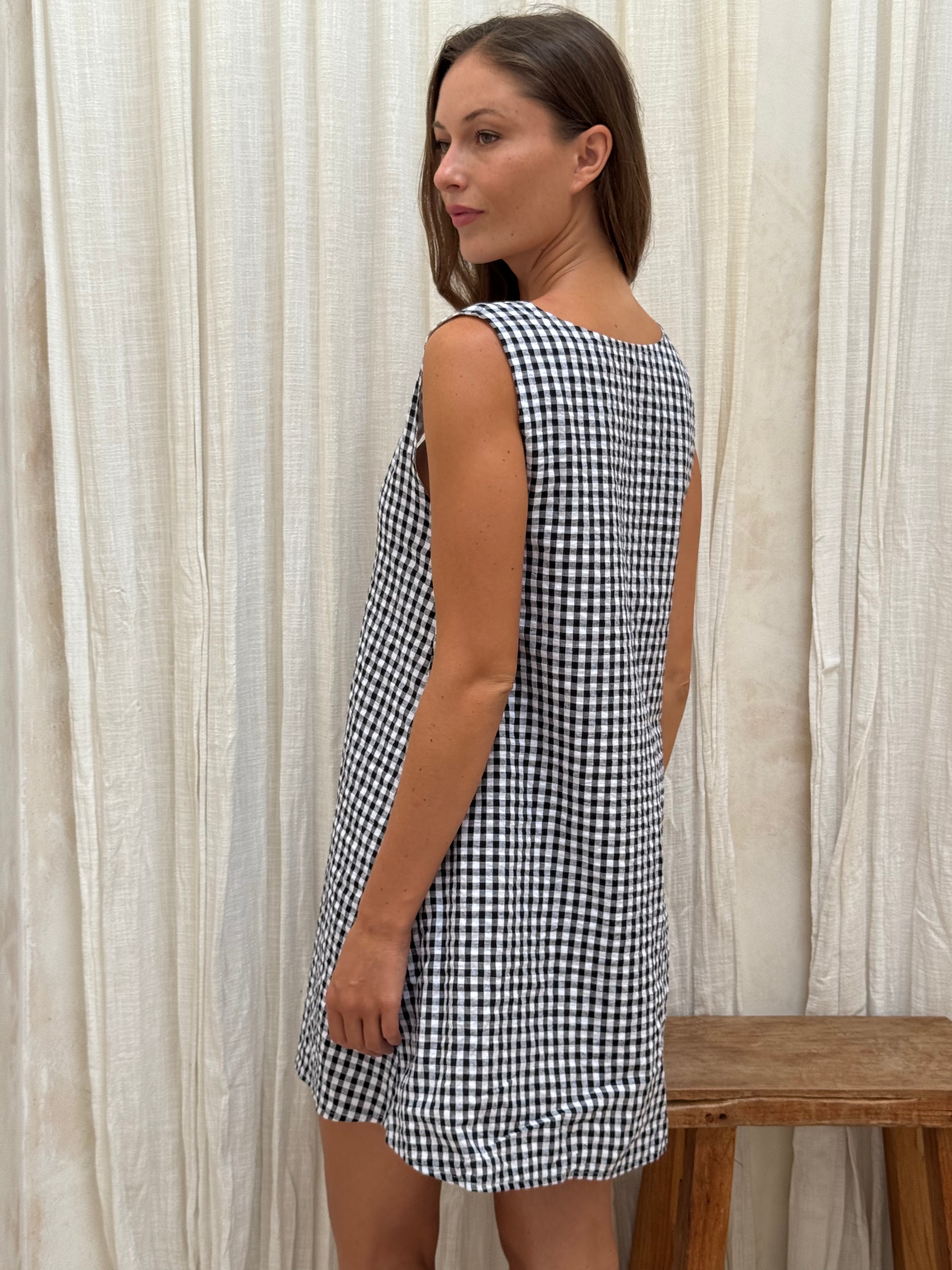 MINI GILI in Black Gingham by Puka the Label | HerStory M/L / Black Gingham MINI GILI in Black Gingham by Puka the Label | HerStory M/L / Black Gingham