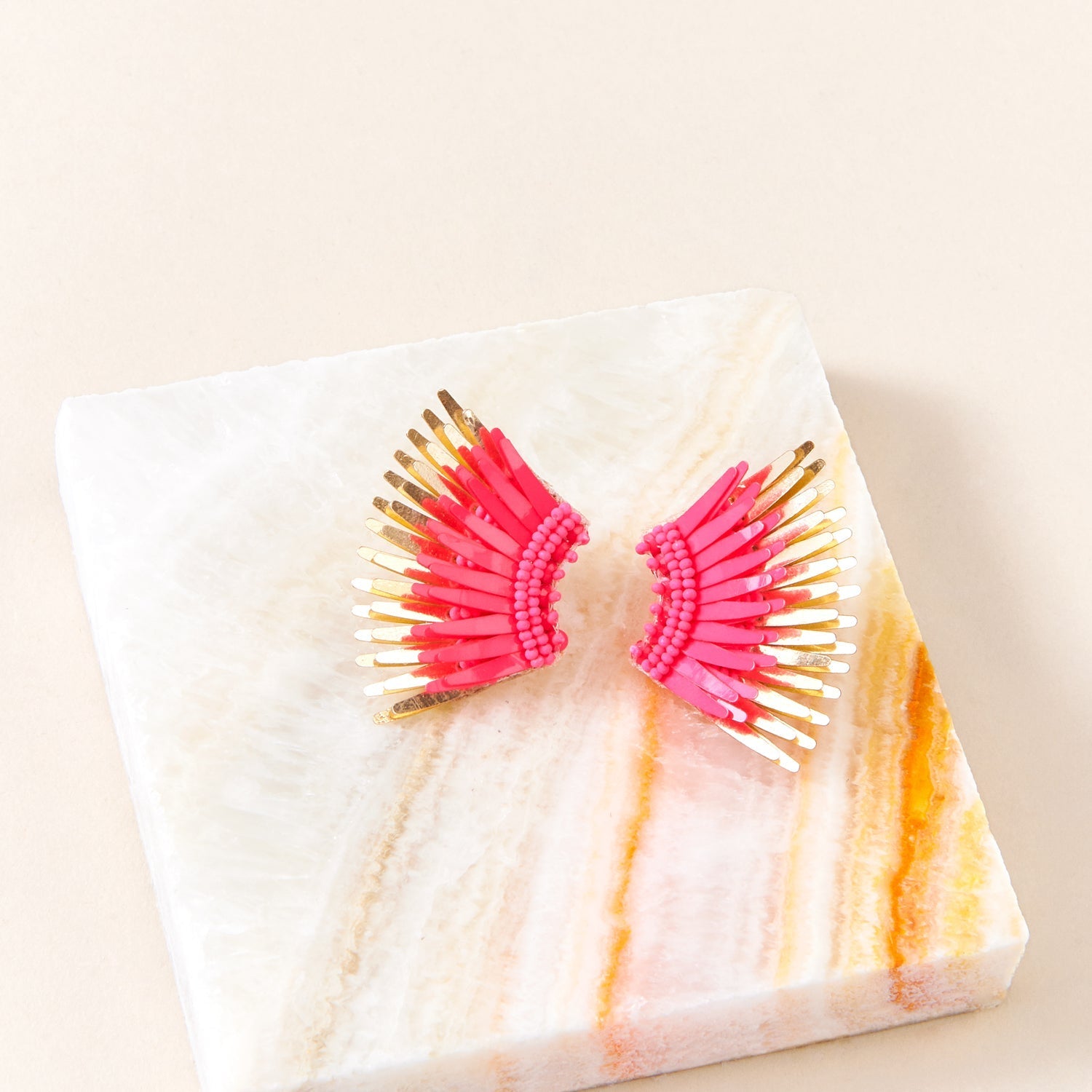 Mini Madeline Earrings Hot Pink by Mignonne Gavigan