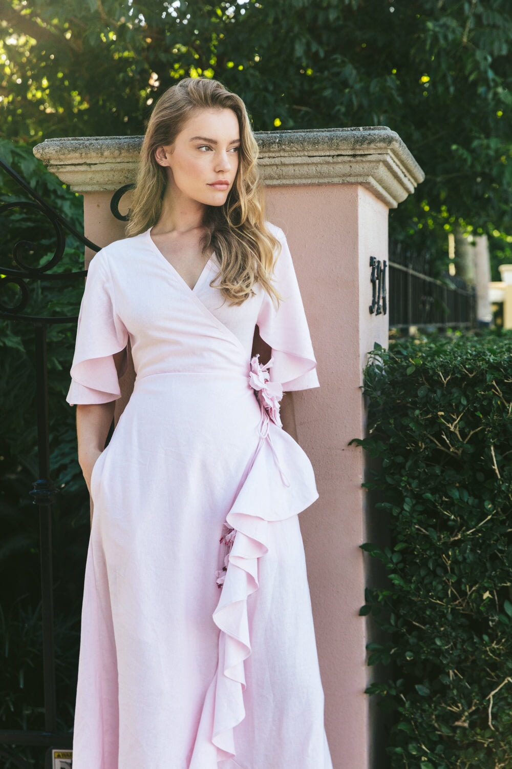 Gol Wrap Dress - Pink by RosewaterHouse Gol Wrap Dress - Pink by RosewaterHouse