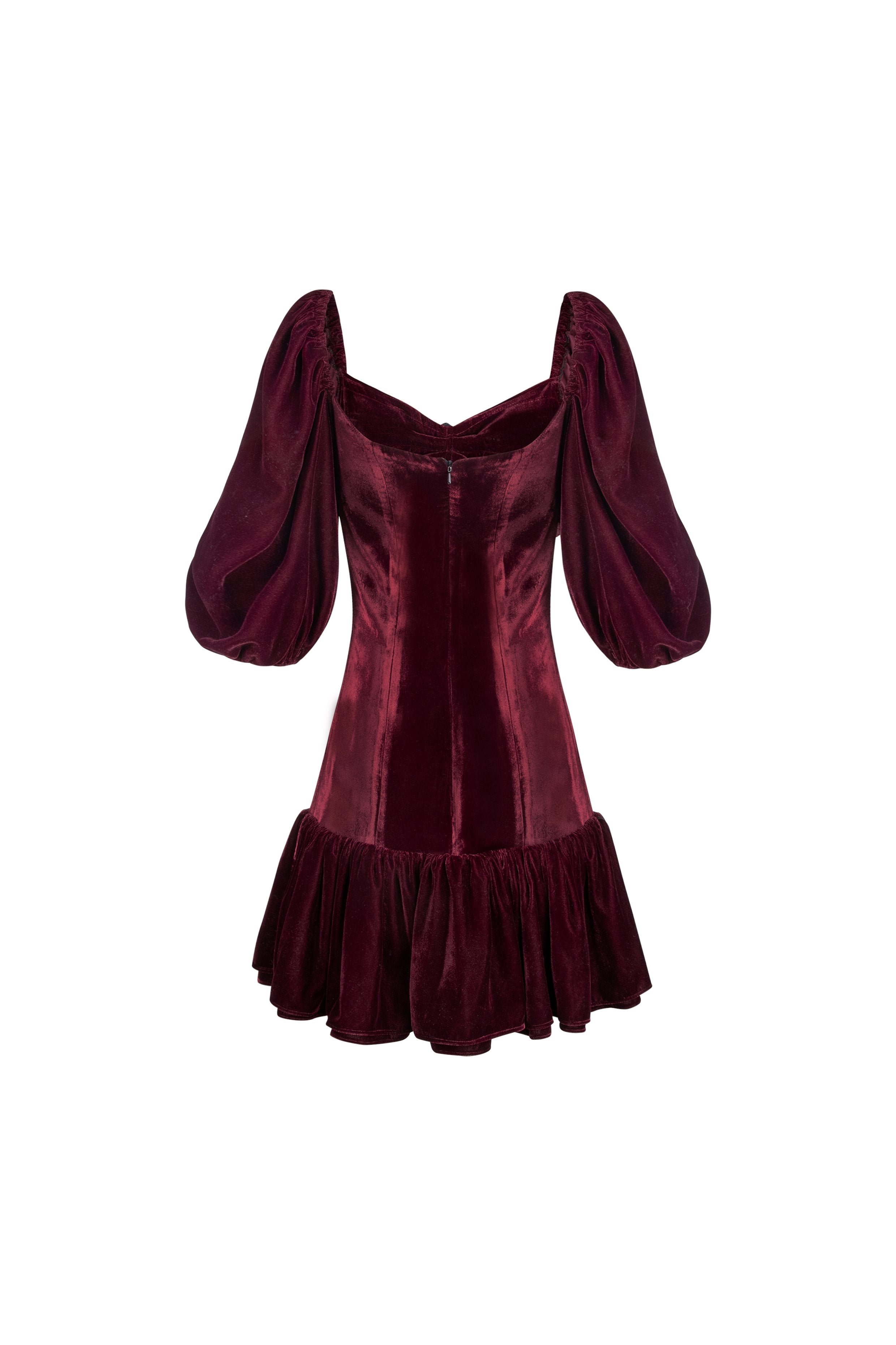 Rosa Mini Dress - Burgundy by Rosewater House