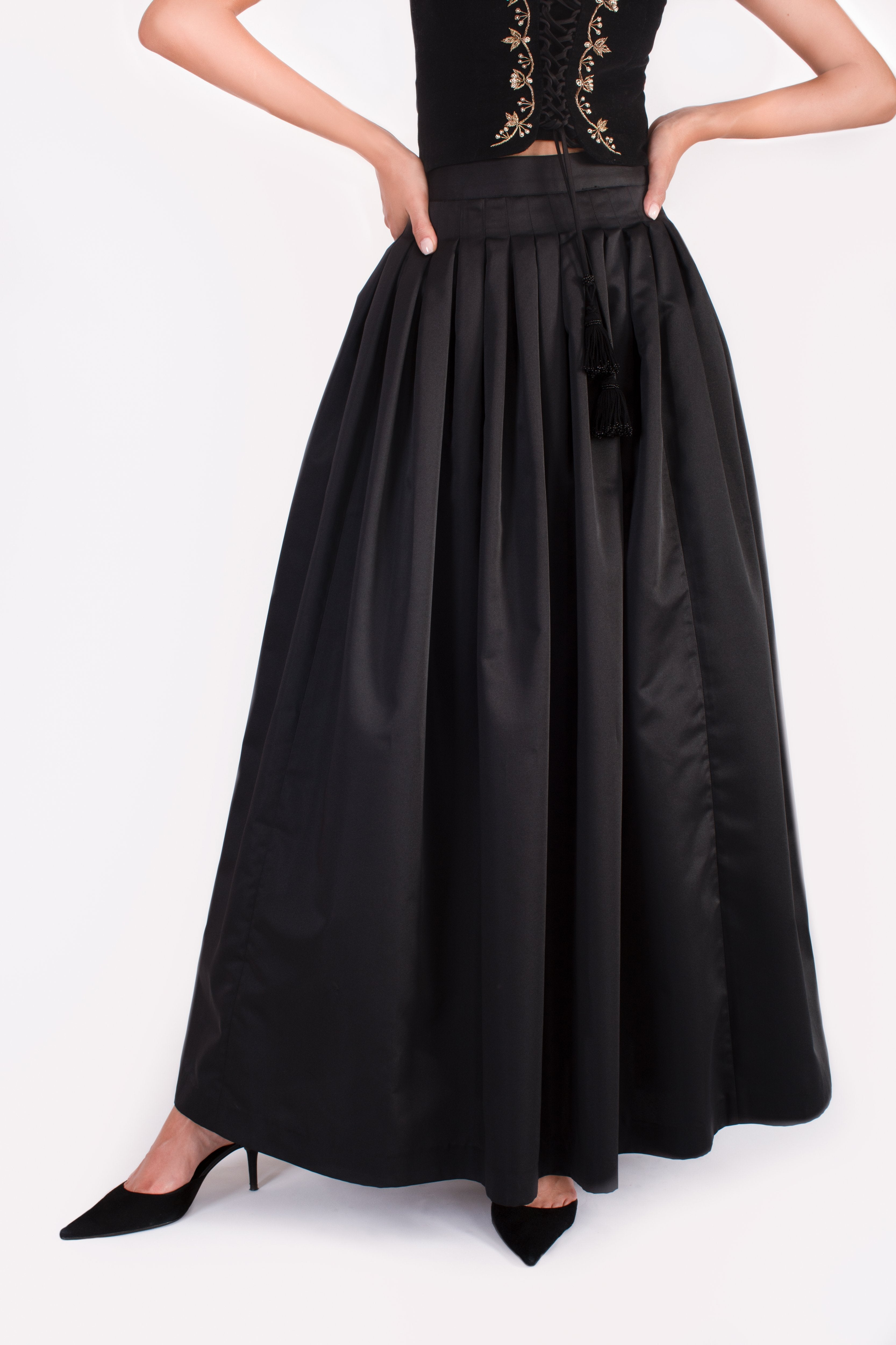 Yass Taffeta Ball Skirt - Black by RosewaterHouse