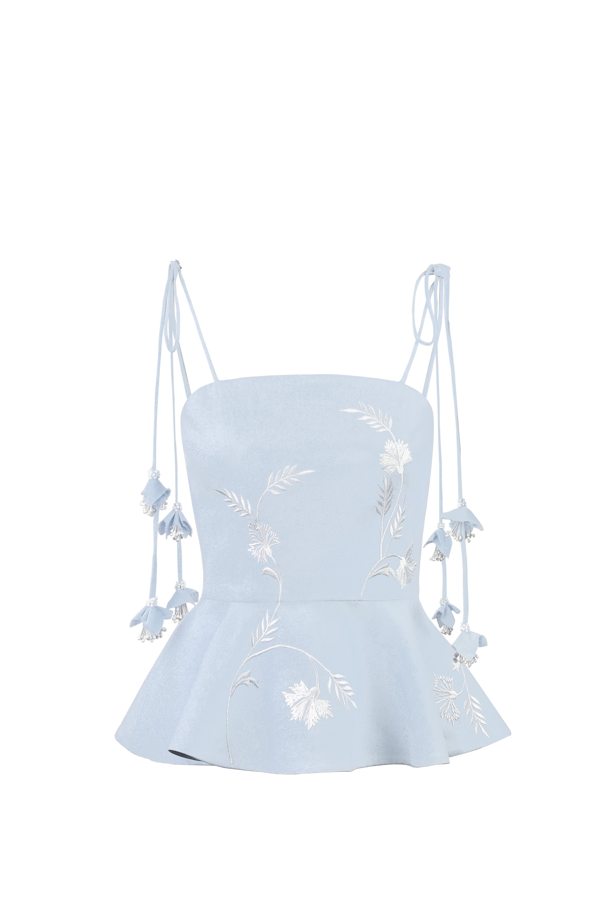 Lily Top - Baby Blue & Ivory by Rosewater House