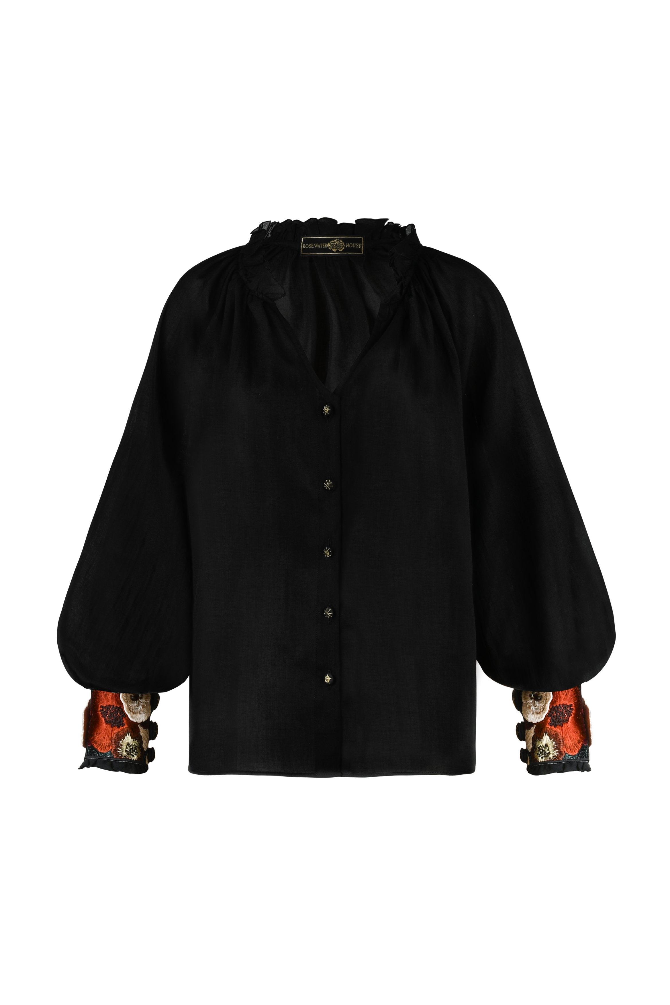 Pansy Blouse - Black by Rosewater House
