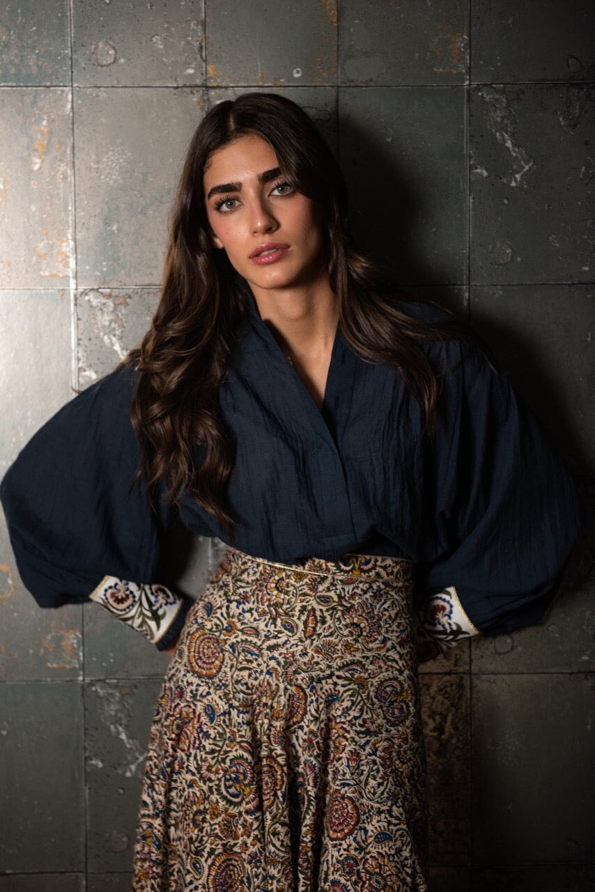 Baran Maxi Skirt - Peony by Rosewater House