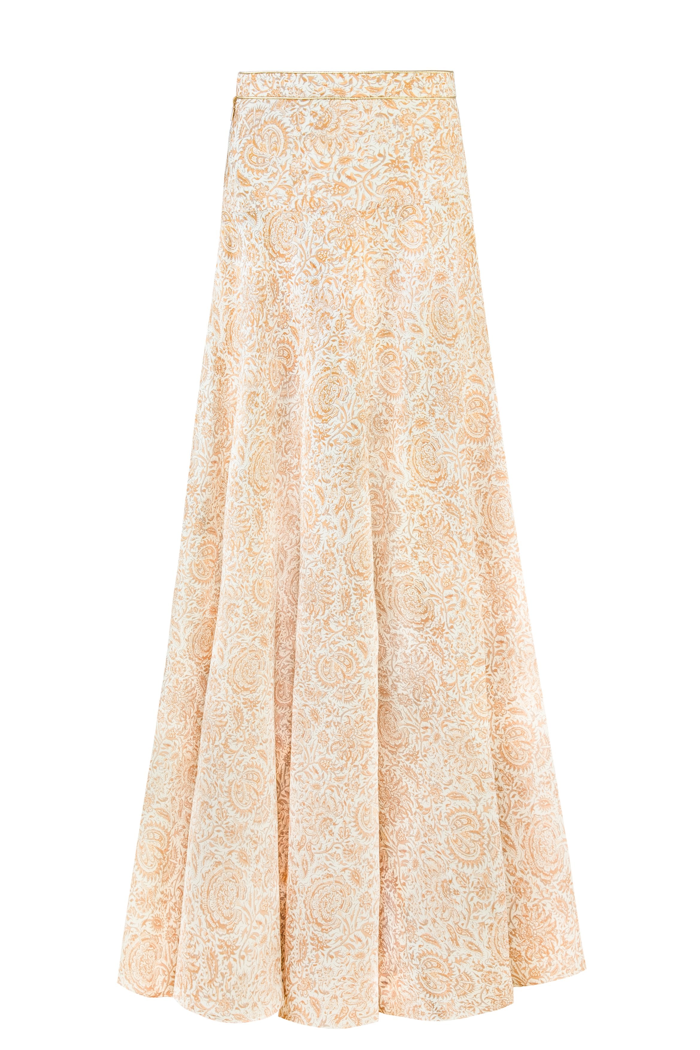 Baran Skirt - Printed Chiffon Creme by Rosewater House