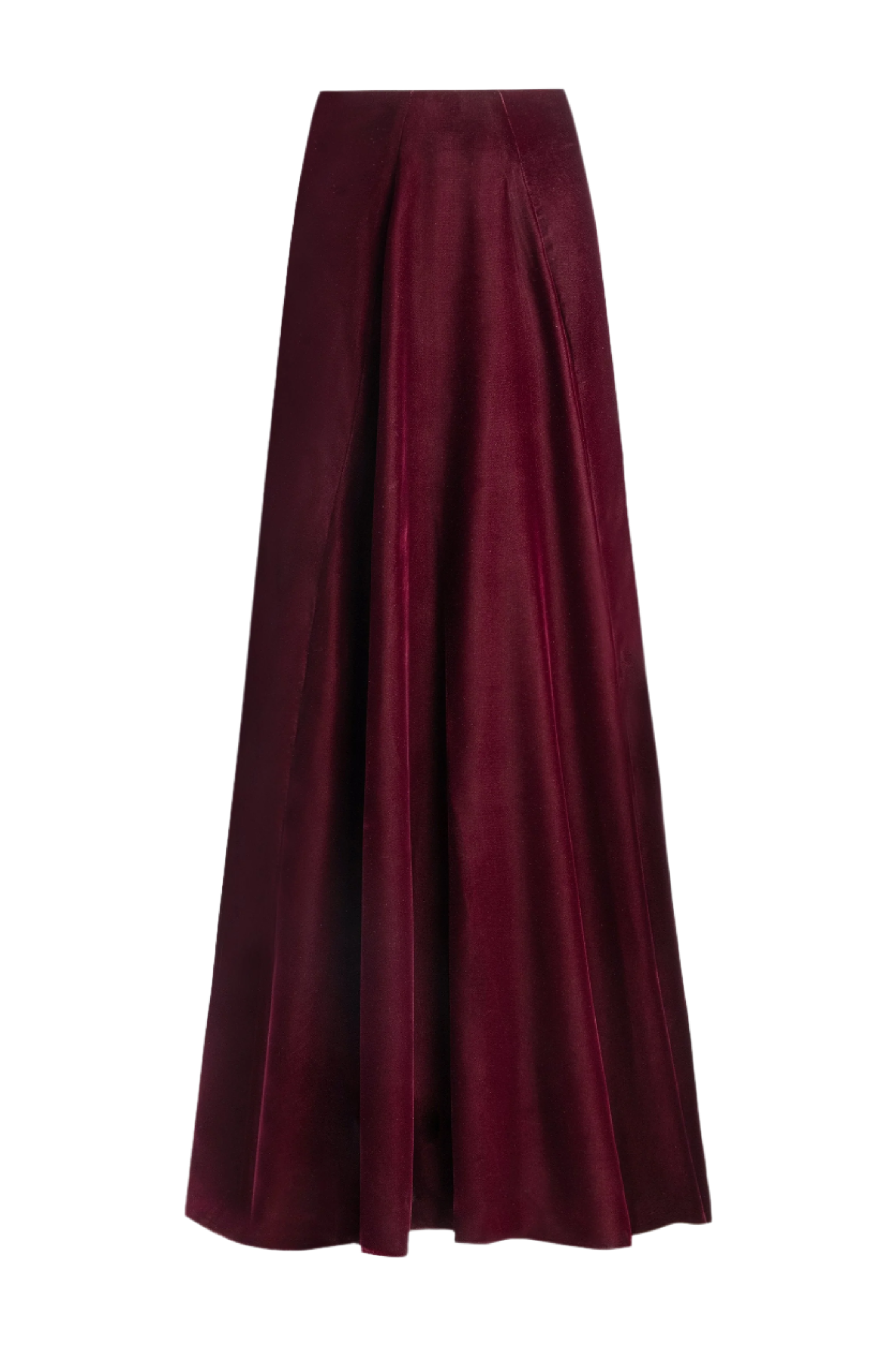 Persica Maxi Velvet Skirt - Burgundy by Rosewater House