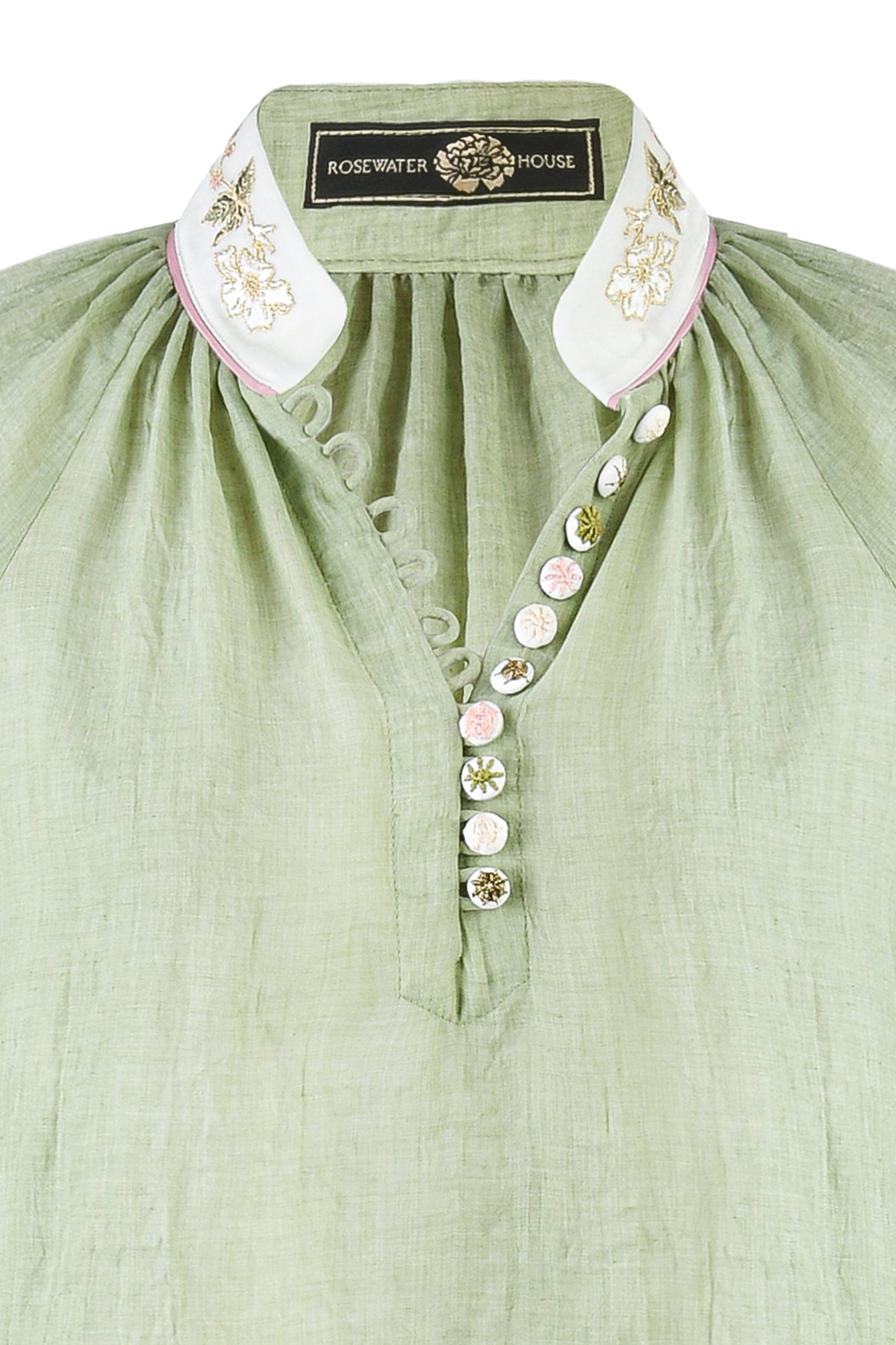 Ivy Blouse - Light Green by RosewaterHouse