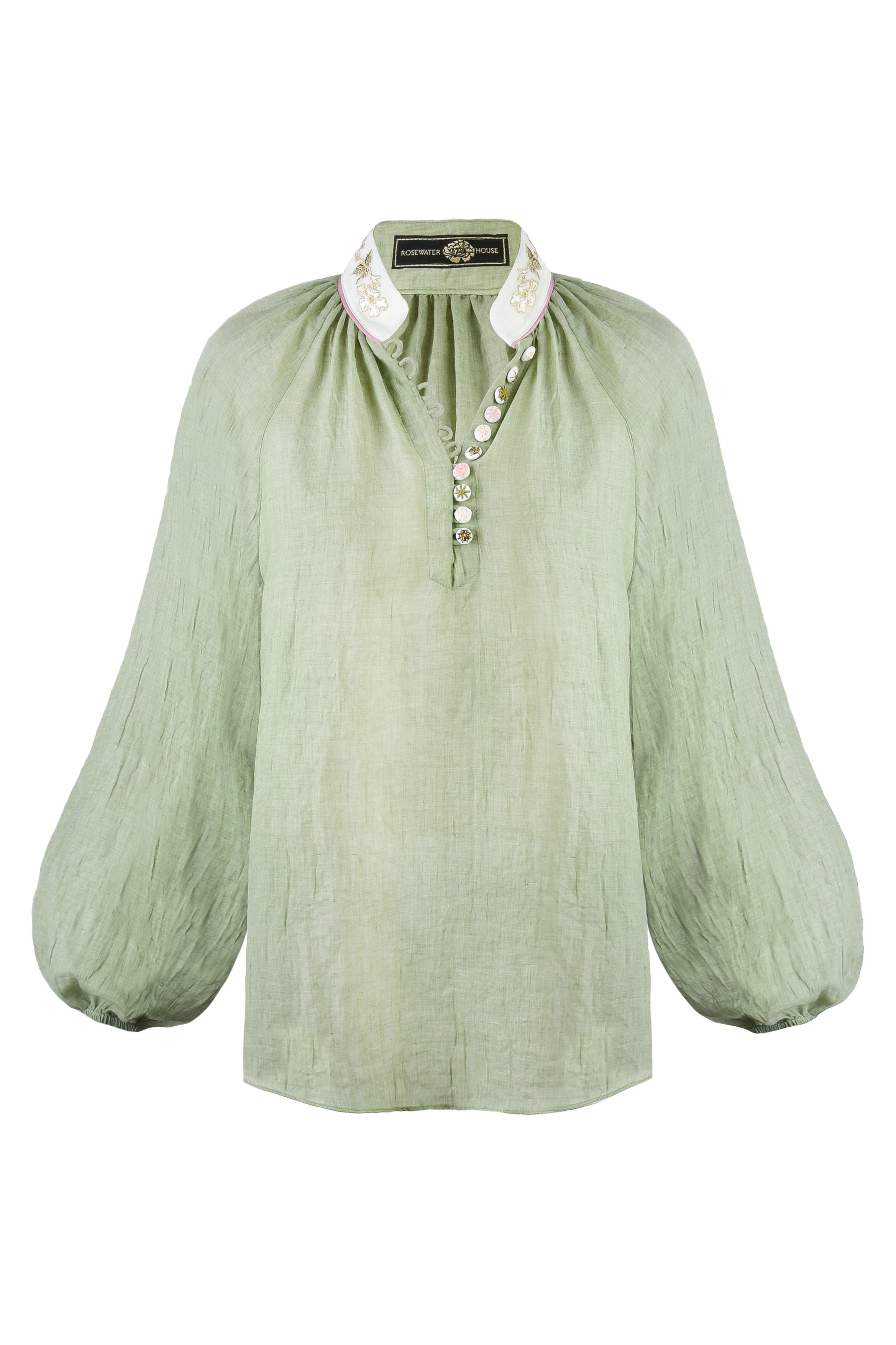 Ivy Blouse - Light Green by RosewaterHouse