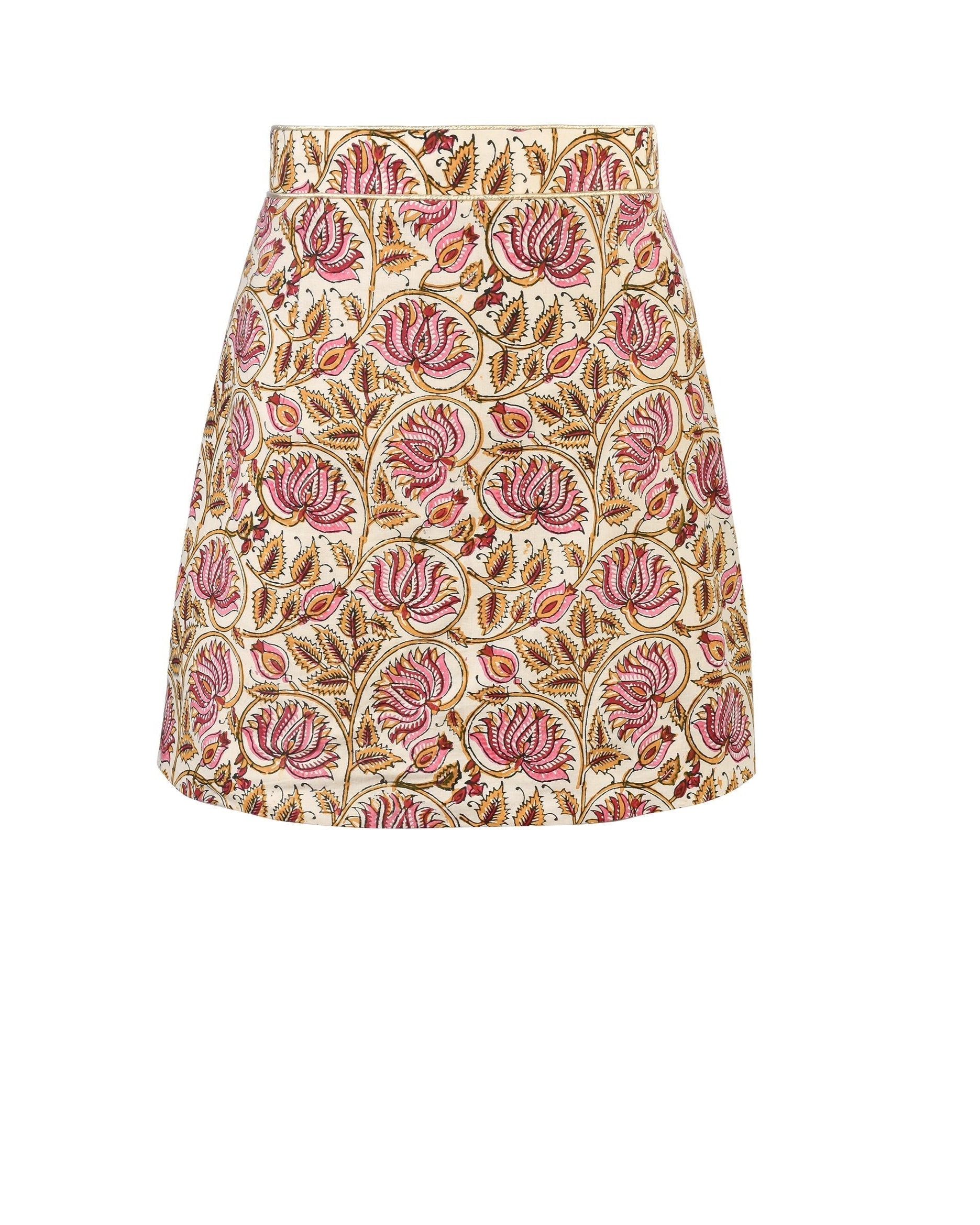 Shiva Mini Skirt - Pink Lotus by Rosewater House