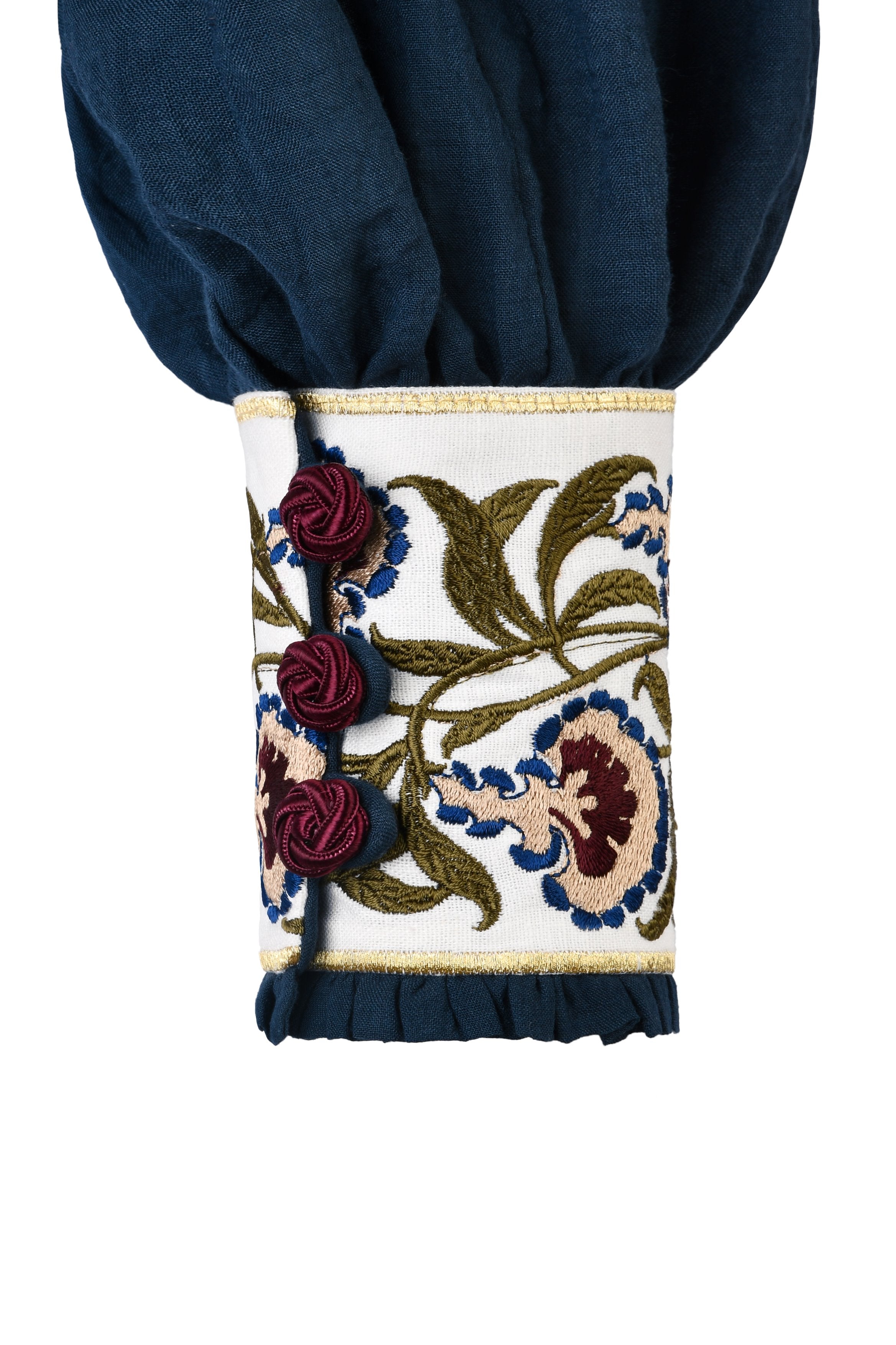 Carnation Blouse - Navy by Rosewater House