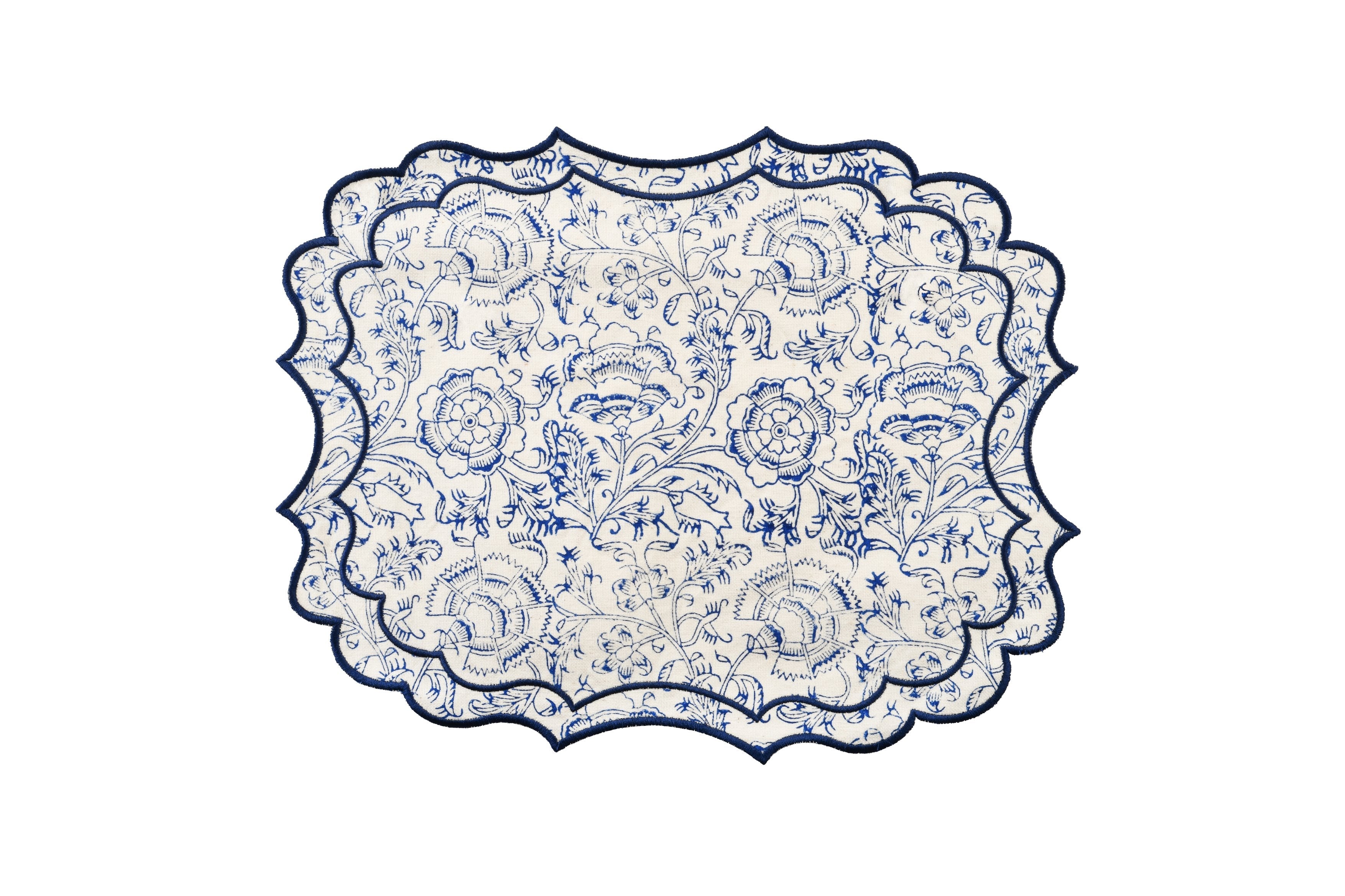 Iris Placemats - Blue by Rosewater House