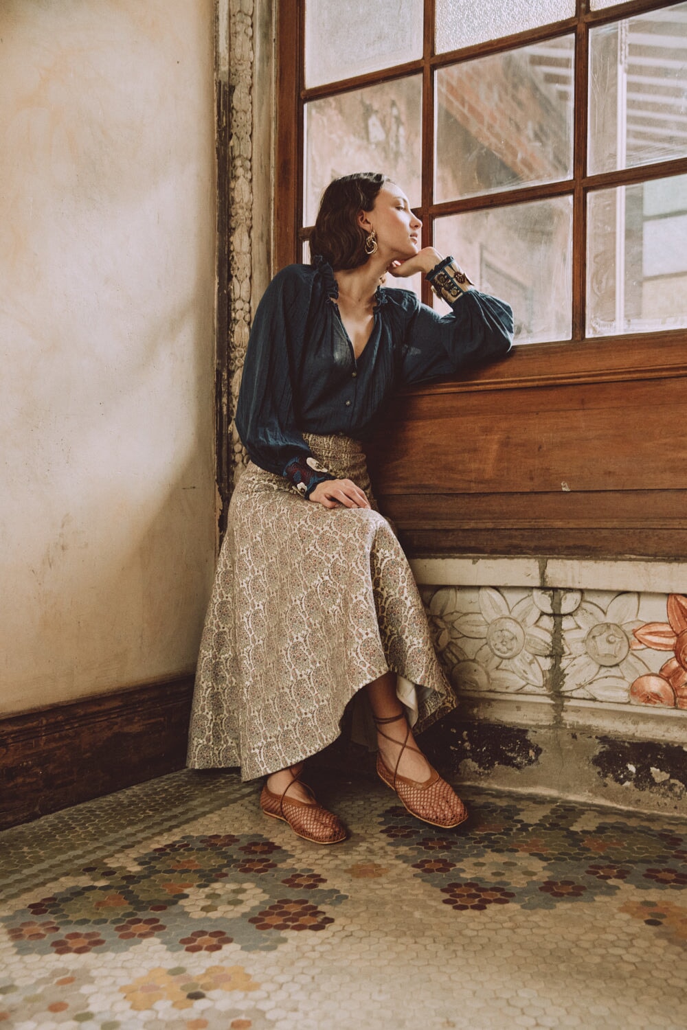 Pansy Blouse - Navy by Rosewater House