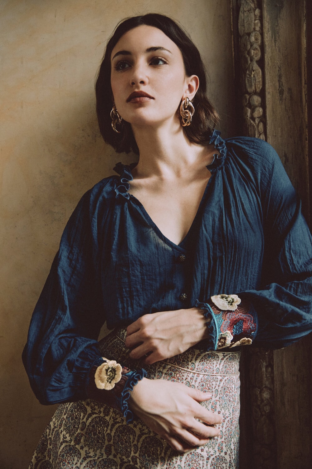 Pansy Blouse - Navy by Rosewater House