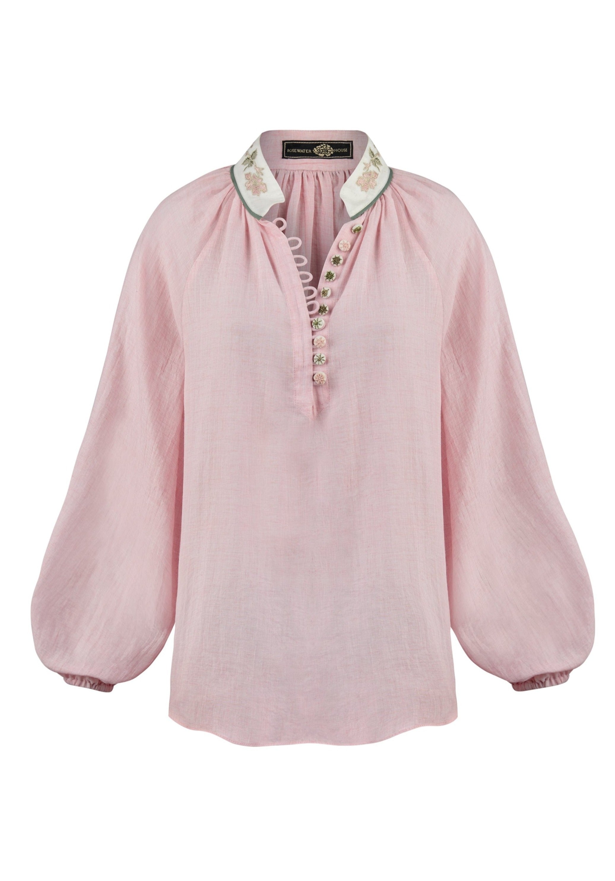 Ivy Blouse - Pink & White by RosewaterHouse