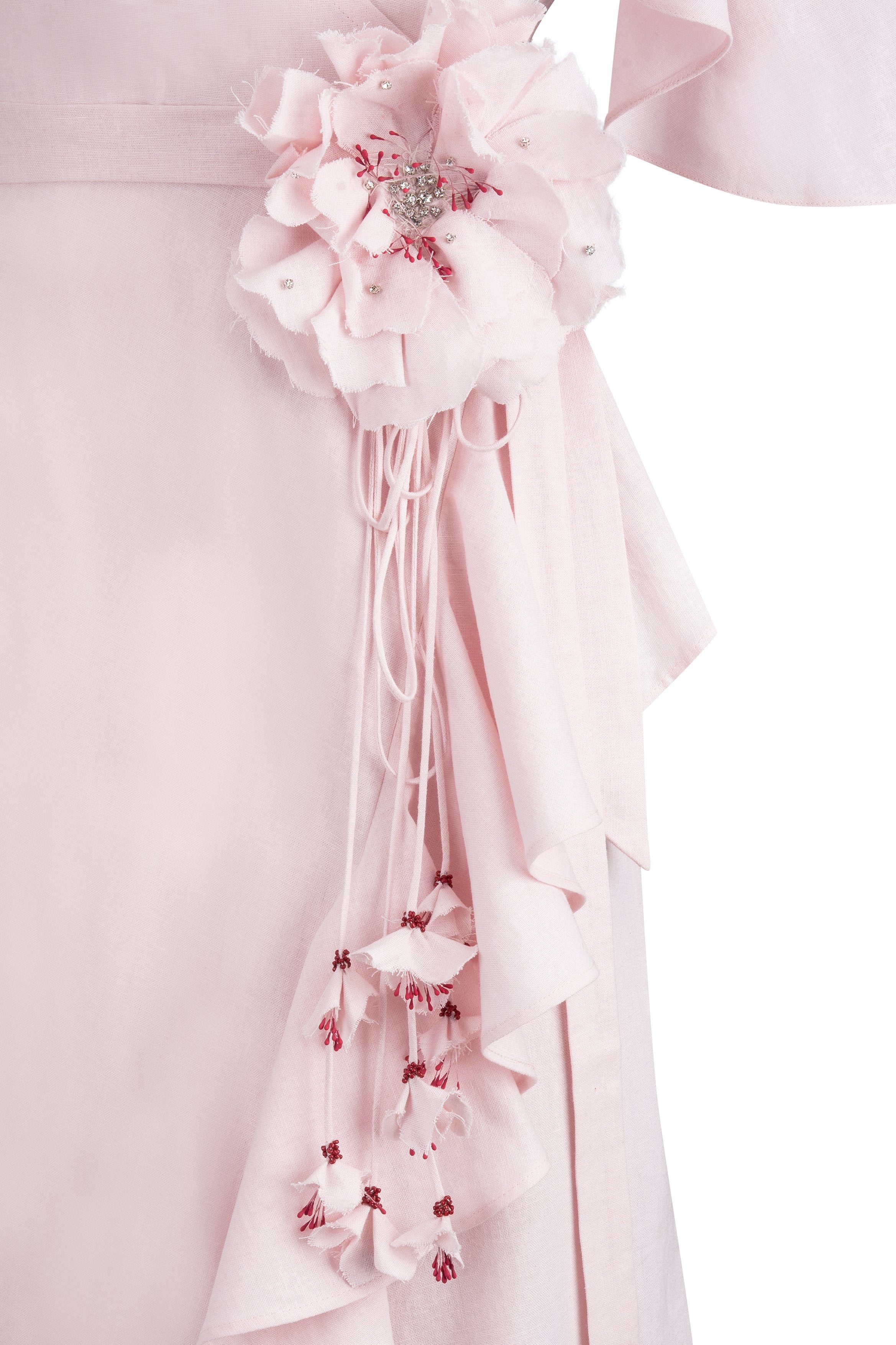 Gol Wrap Dress - Pink by RosewaterHouse