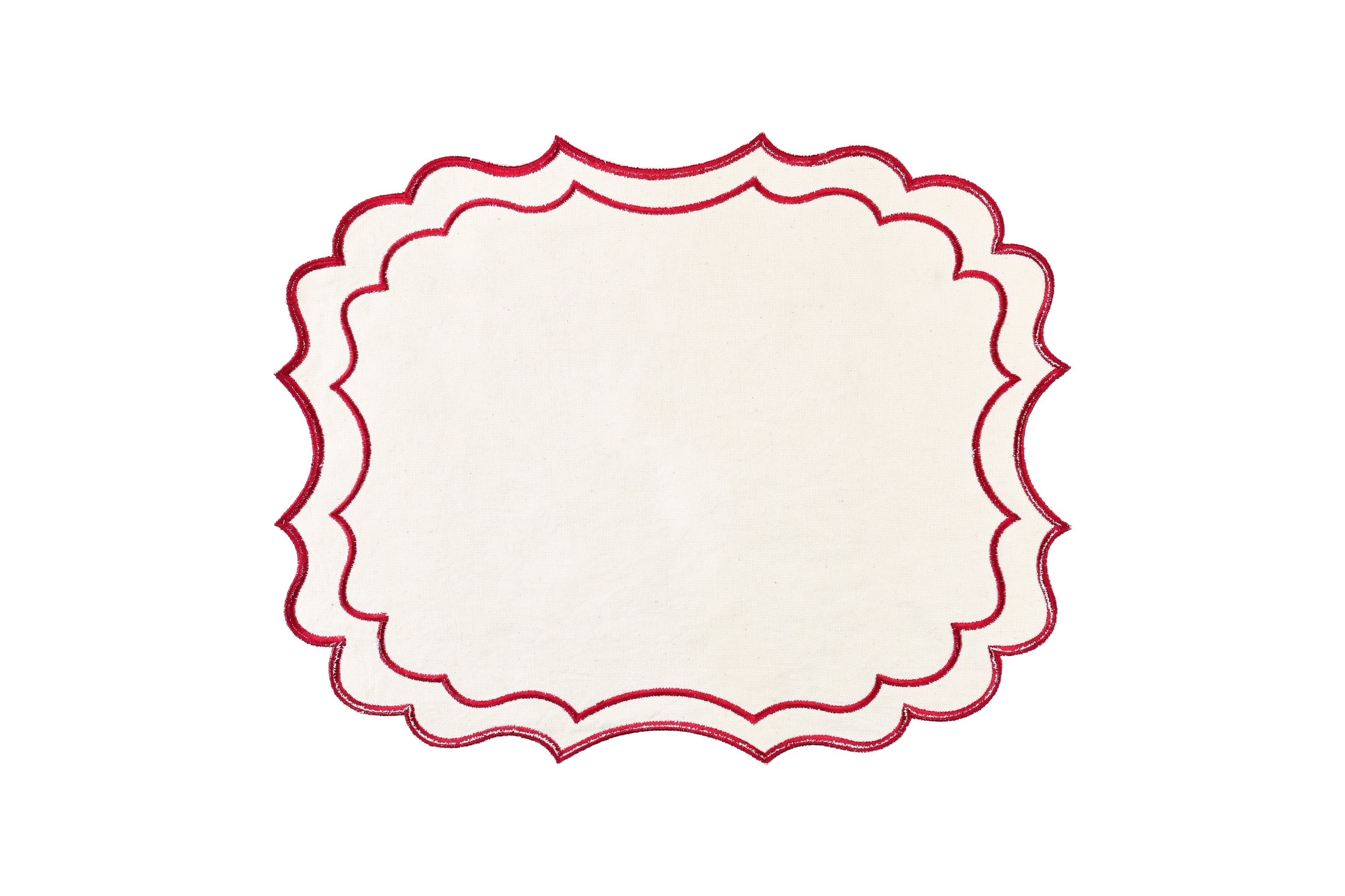 Iris Placemats - Red by Rosewater House