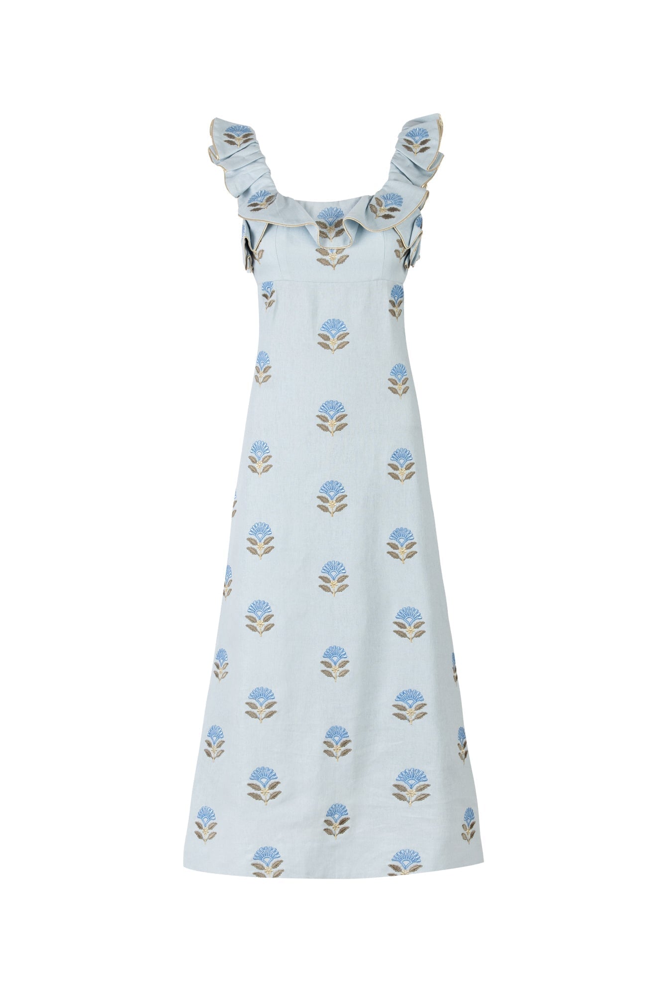 Malika Dress - Blue & Baby Blue by RosewaterHouse