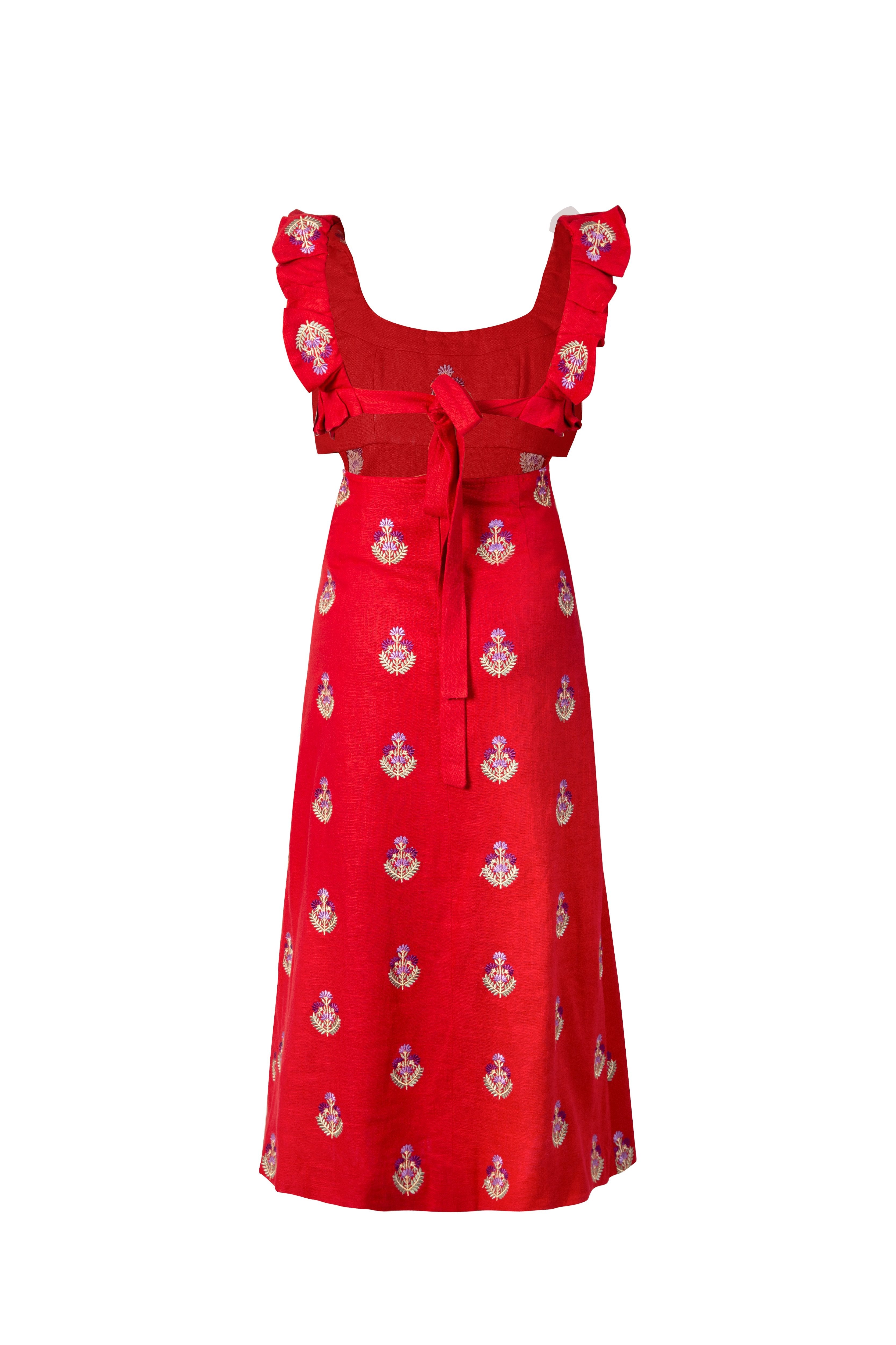 Malika Dress - Red by Rosewater House