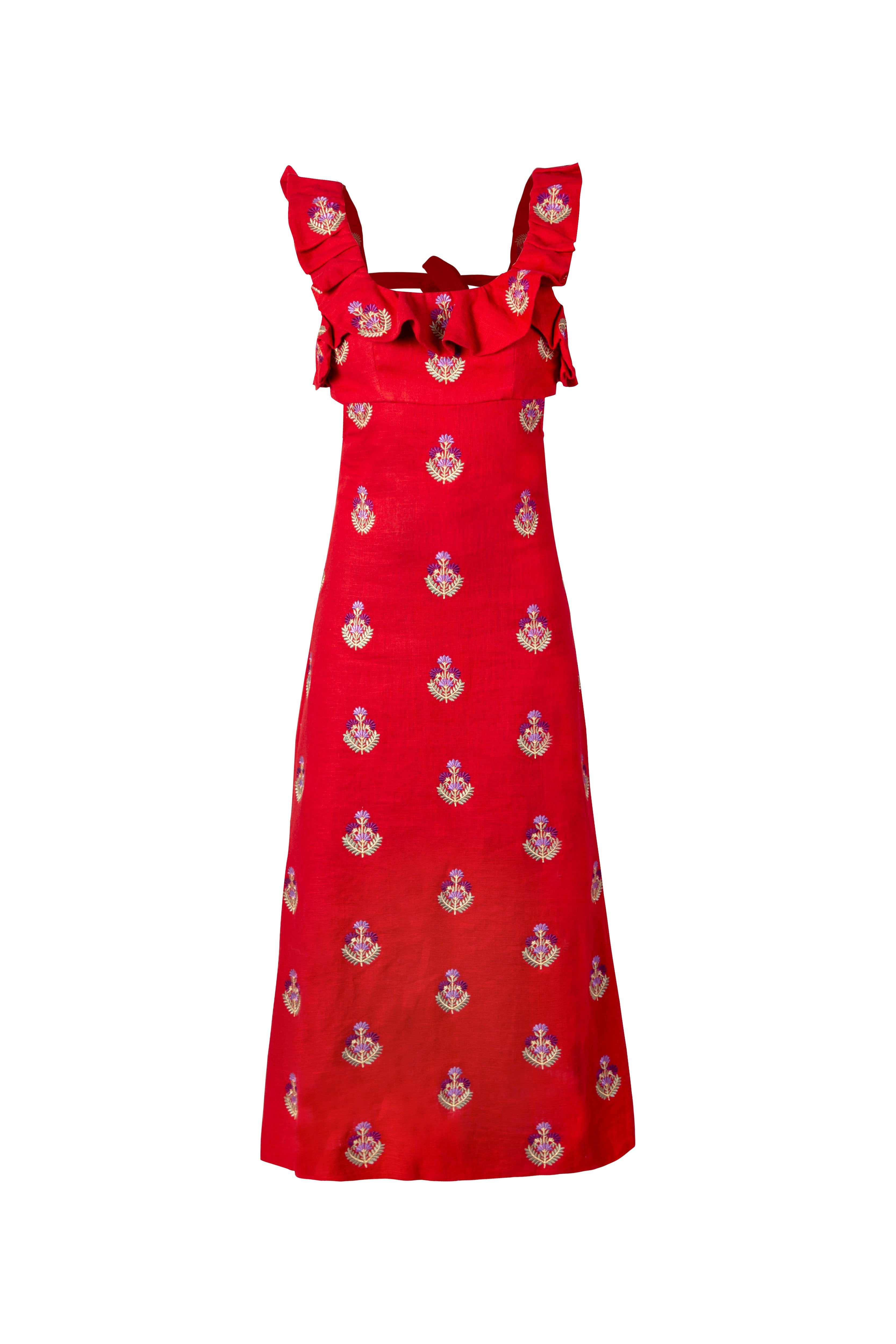 Malika Dress - Red by Rosewater House