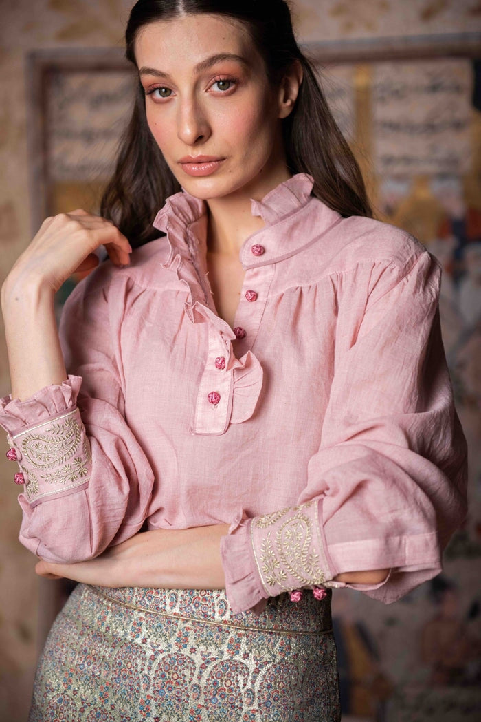 Cypress Blouse - Pink by Rosewater House | HerStory