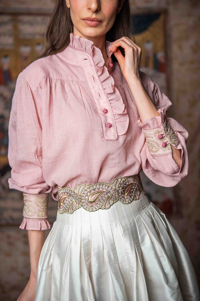 Cypress Blouse - Pink by Rosewater House | HerStory
