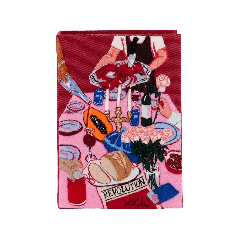 Freedom From Want Strapped Book Clutch by Olympia Le Tan