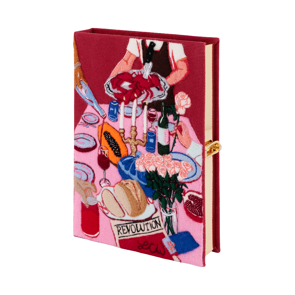 Freedom From Want Strapped Book Clutch by Olympia Le Tan