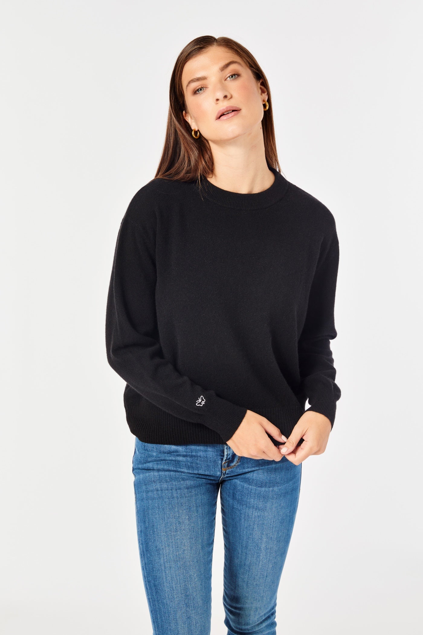 Caden Sweater-Cashmere-Black by Cartolina