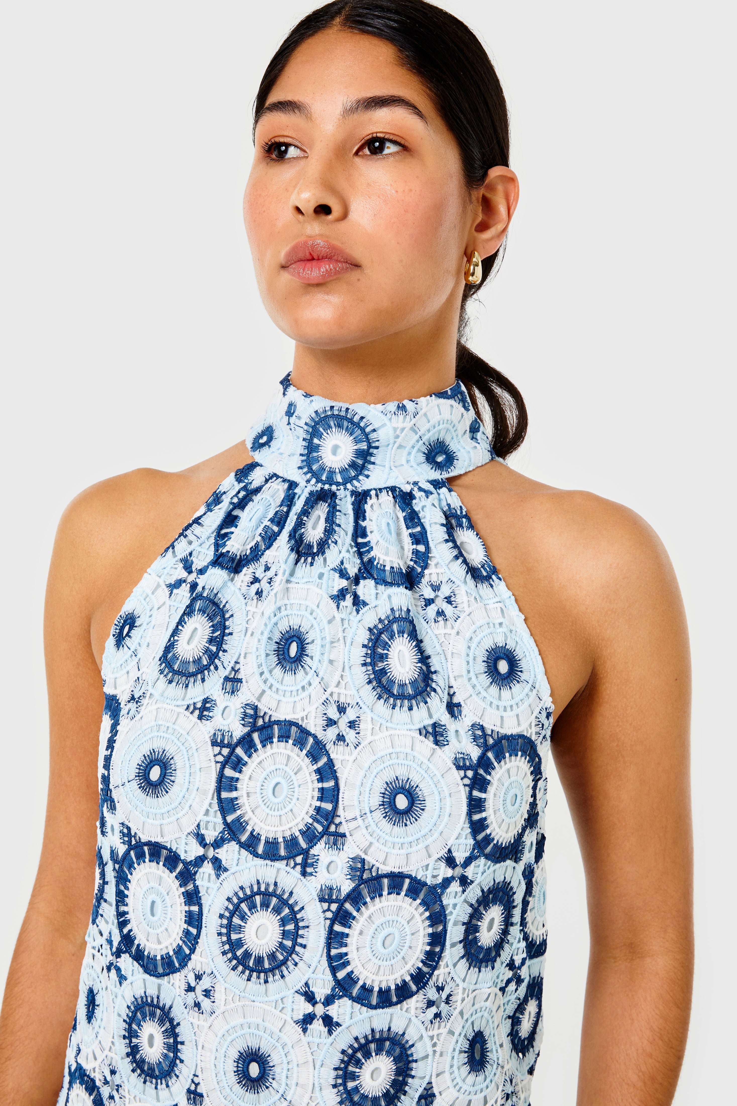 Brigitte Maxi Dress-Crochet-Ocean Multi by Cartolina