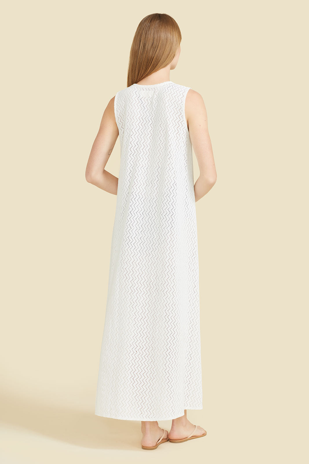 Sorrento Dress - White Crochet by Sitano