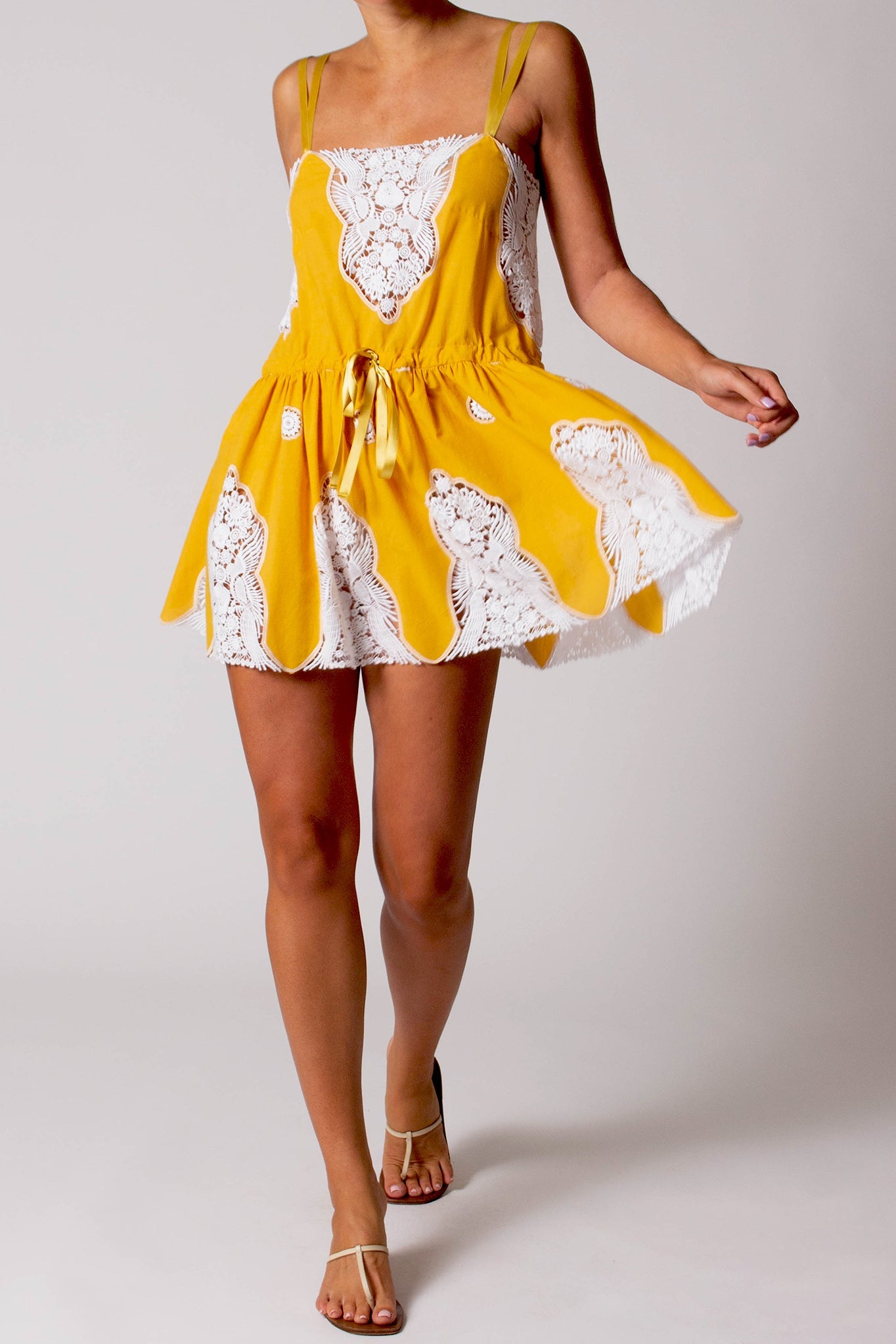 Brielle Falcon Embroidery Mini Dress - Passionfruit by Miguelina