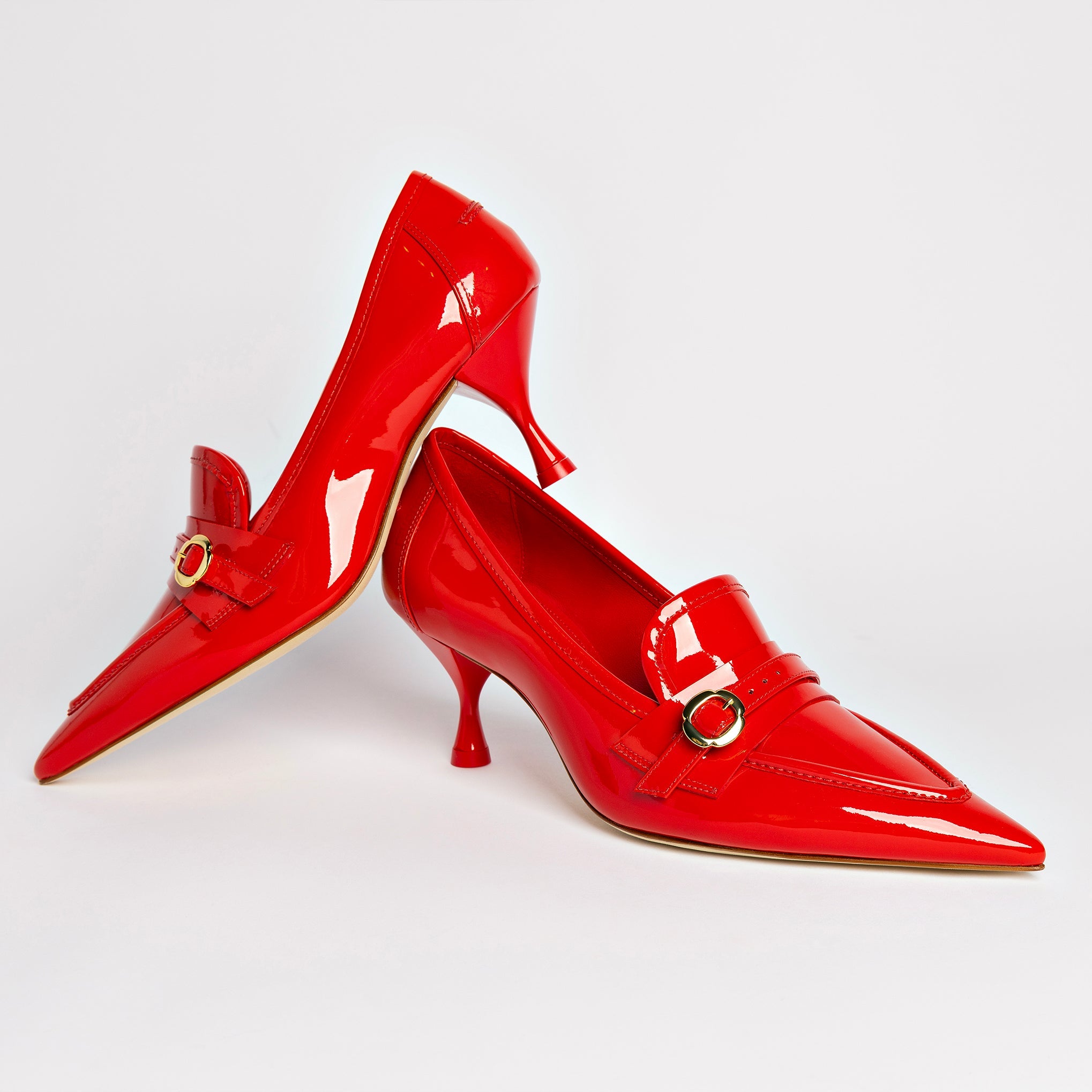 Susan Pump In Scarlet Patent Leather by Larroudé