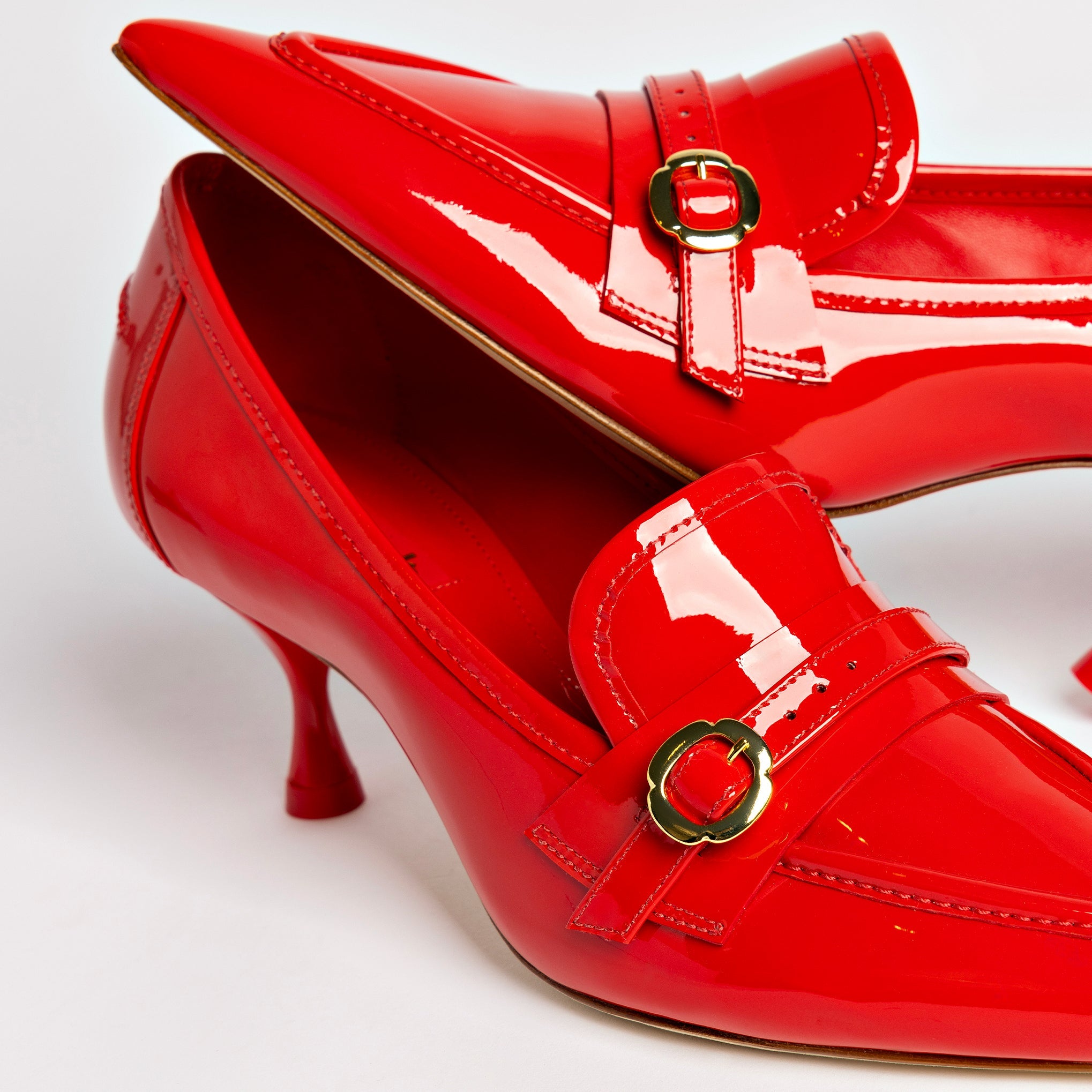 Susan Pump In Scarlet Patent Leather by Larroudé