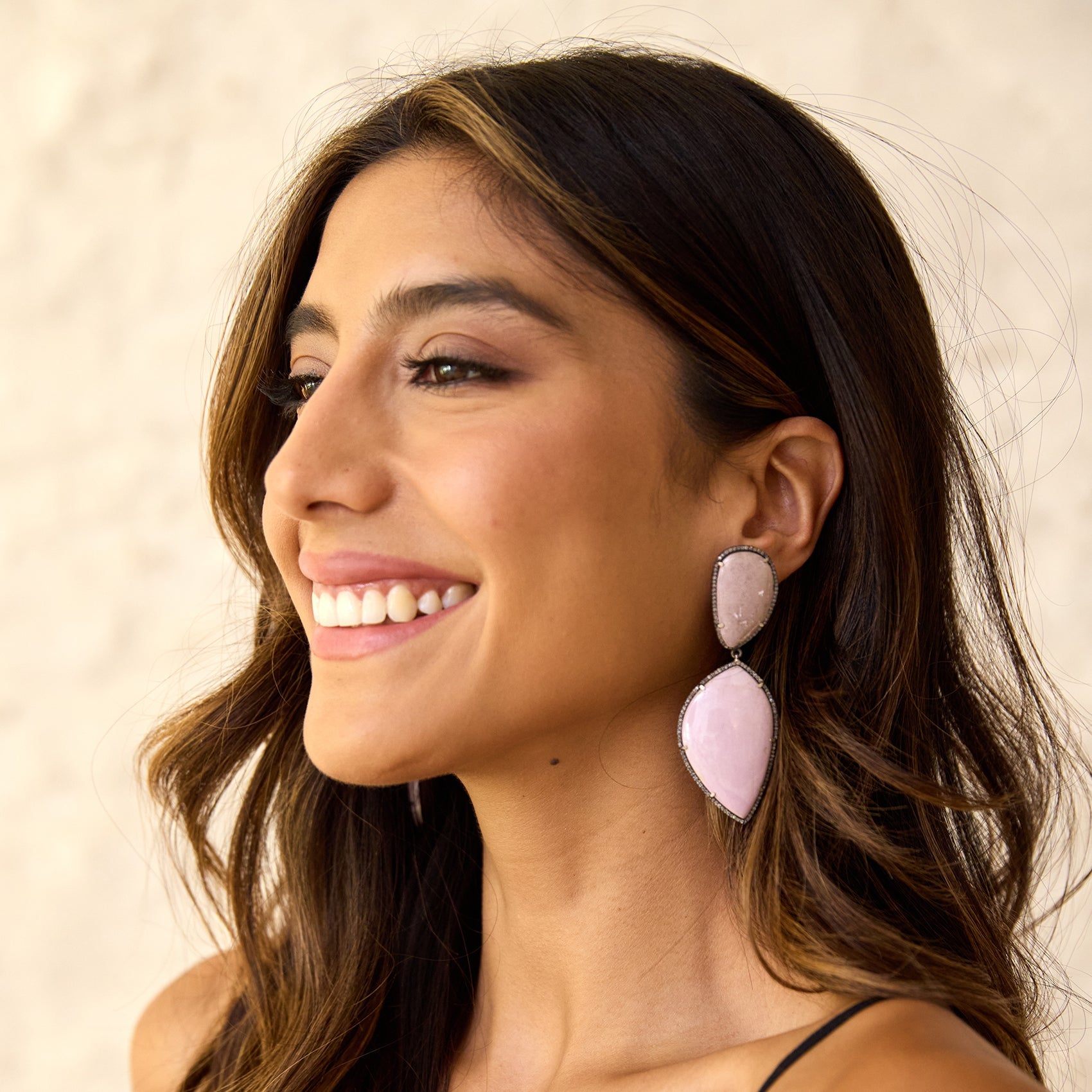 Phosphosiderite Double Drop Earrings by S. Carter Designs