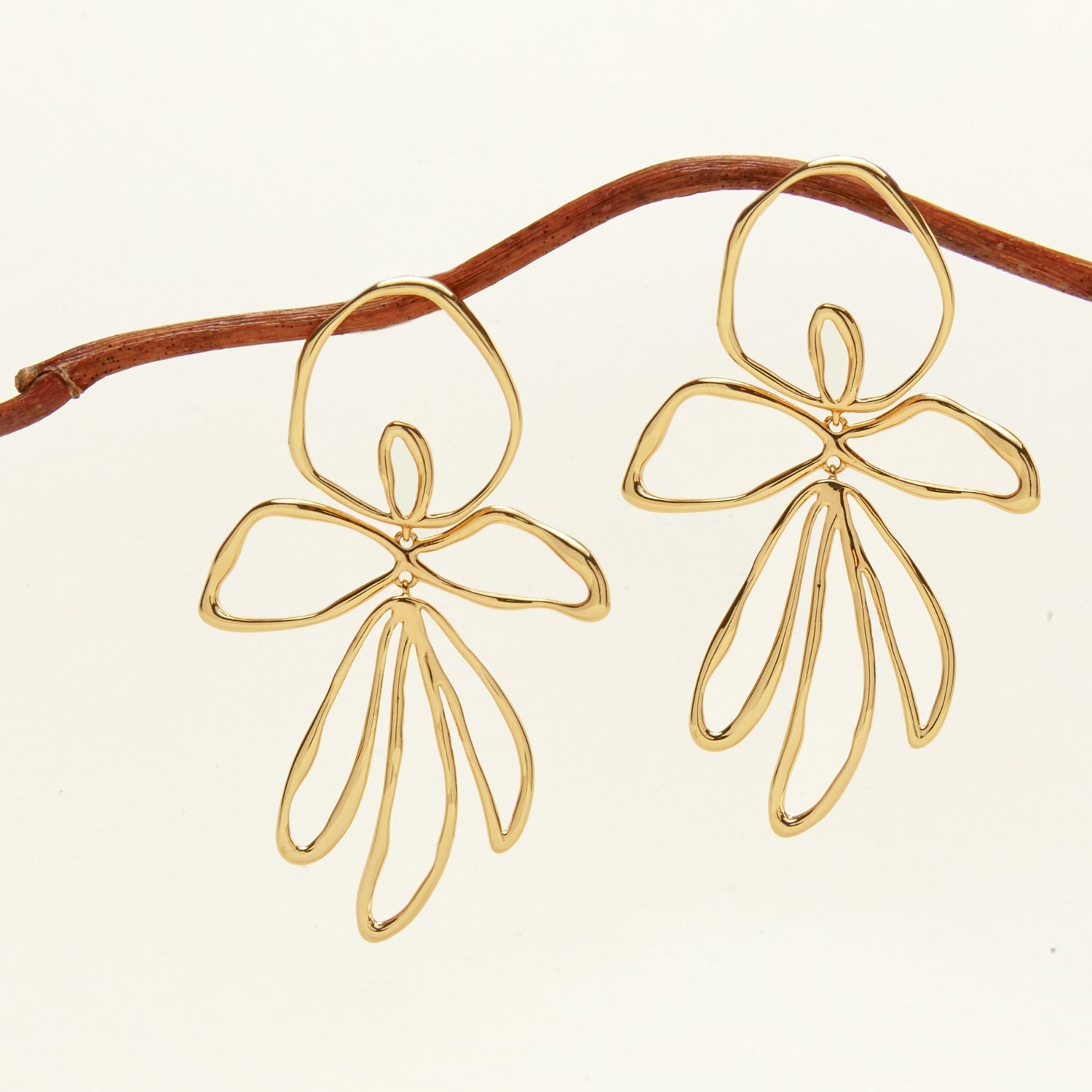 Sade Earrings Gold by Mignonne Gavigan