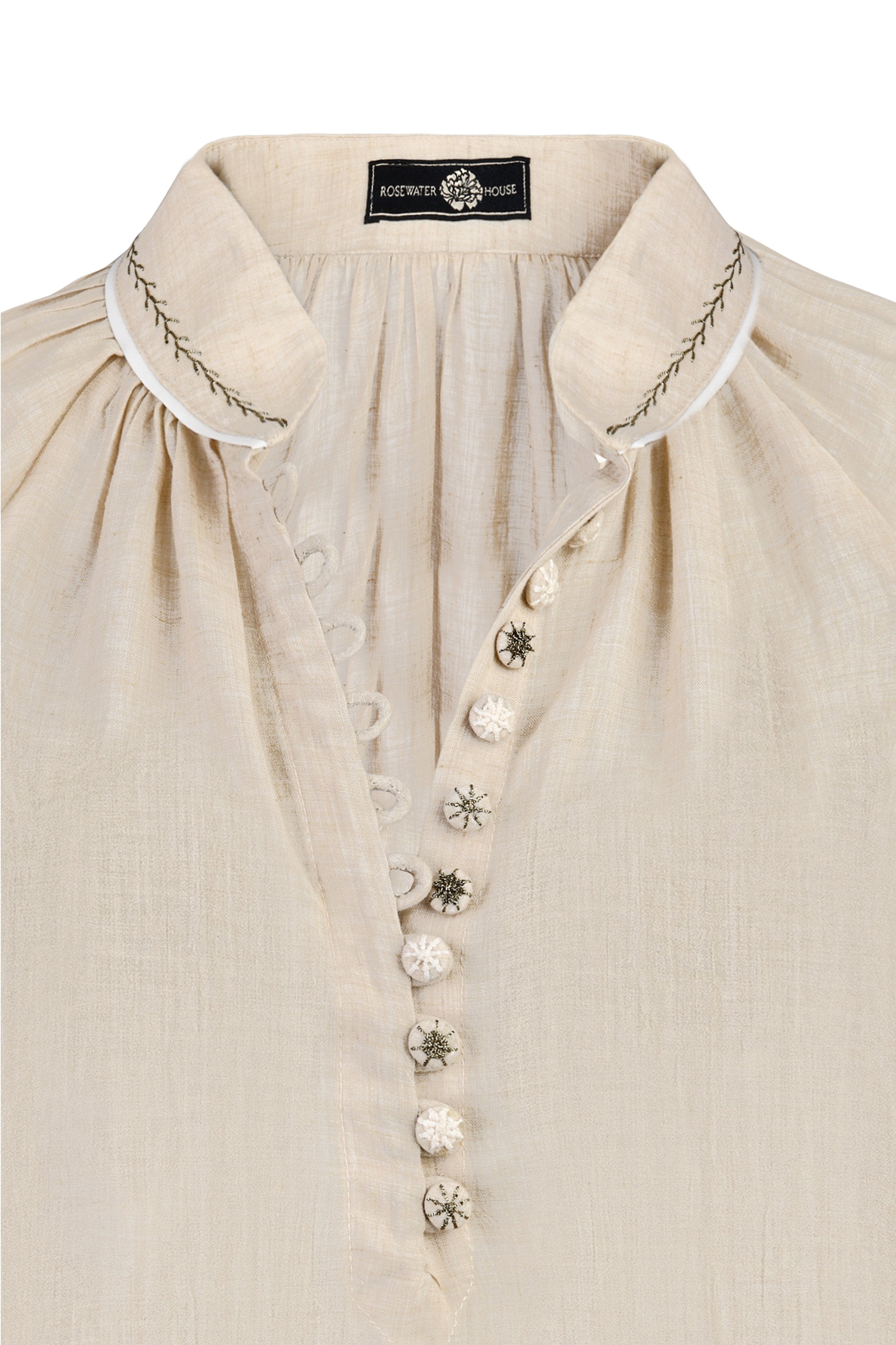 Golab Blouse - Sand & Ivory by Rosewater House