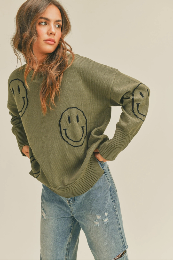 Smiley Cozy Sweater by Urban Luxe Lifestyles