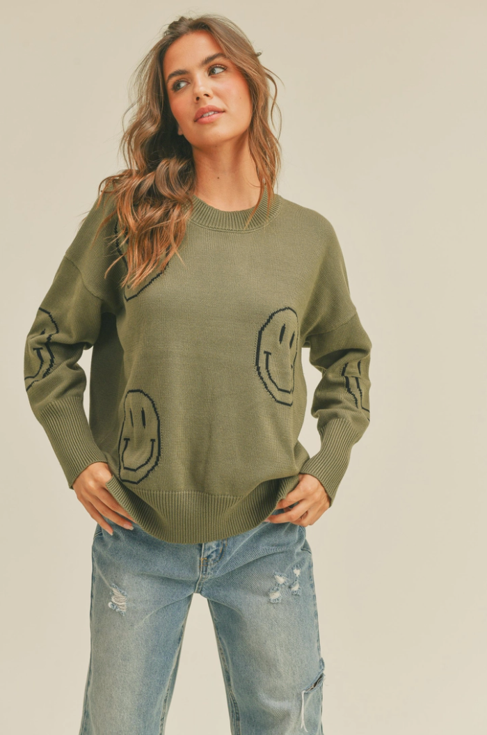 Smiley Cozy Sweater by Urban Luxe Lifestyles
