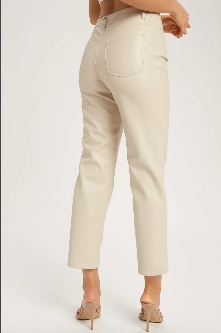 Faux Leather Straight Leg Pants by Urban Luxe Lifestyles