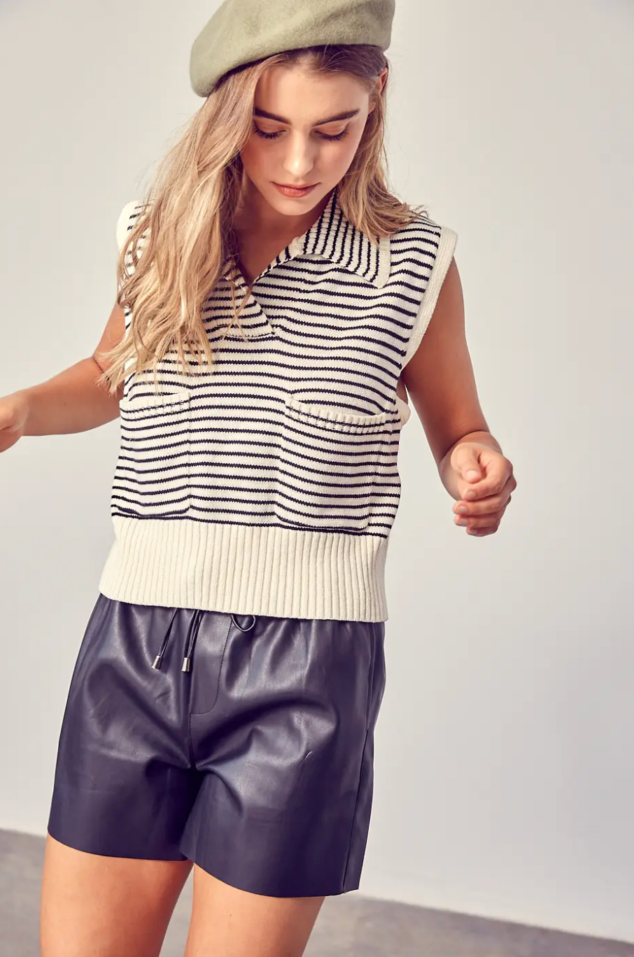 Stripped Sweater Vest by Urban Luxe Lifestyles