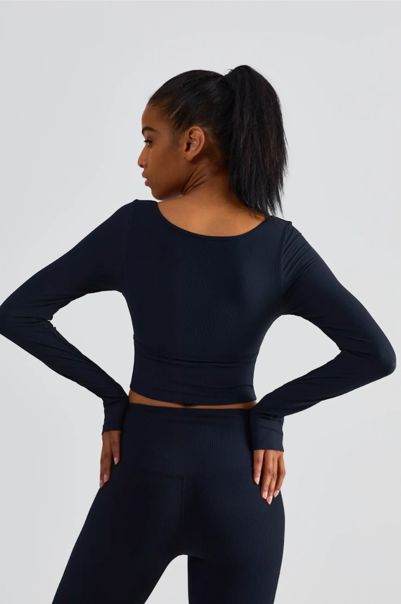 Bianca Ribbed Long Sleeve Top by Urban Luxe Lifestyles