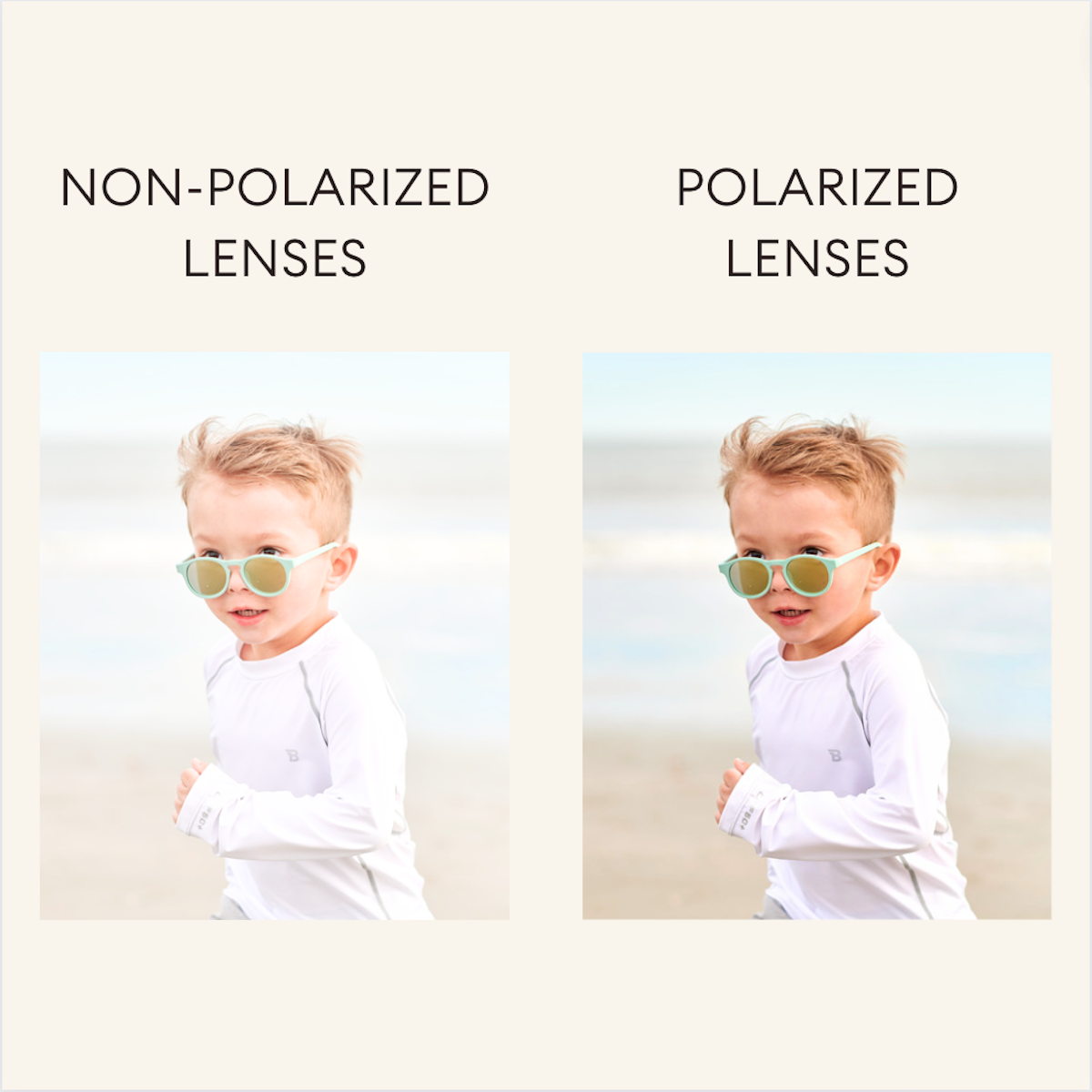 Sweet Cream Heart | Rose Gold Polarized Mirrored Lenses by Babiators