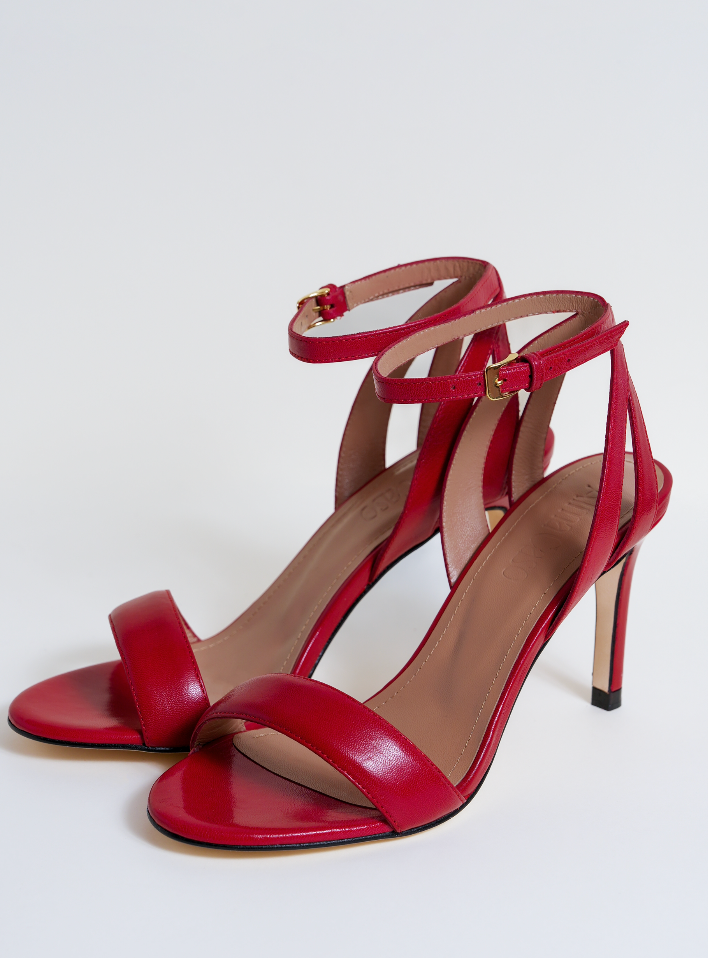 Lucia Sandal Red by Alma Caso