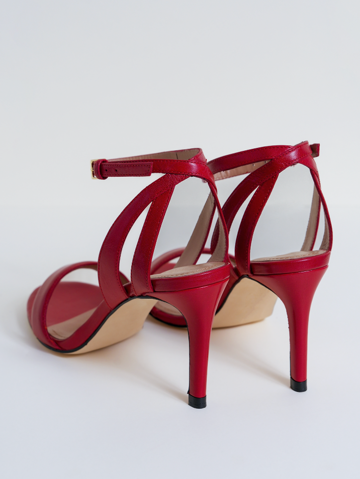 Lucia Sandal Red by Alma Caso