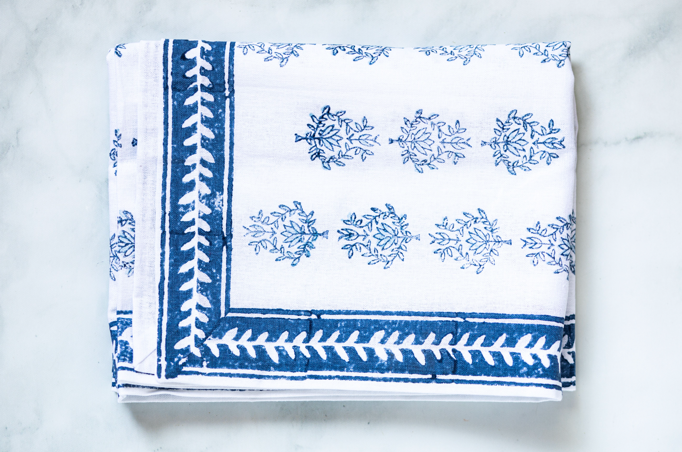 Table Runner - Lotus, Uniform Blue & Navy by Mended