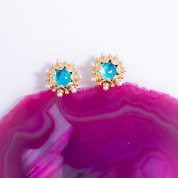 Perla Studs - Azure by Gresham