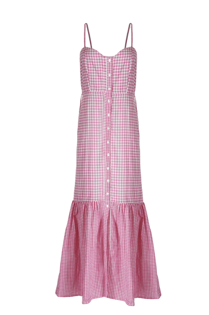 Gigi Vichy Dress Pink by Hess