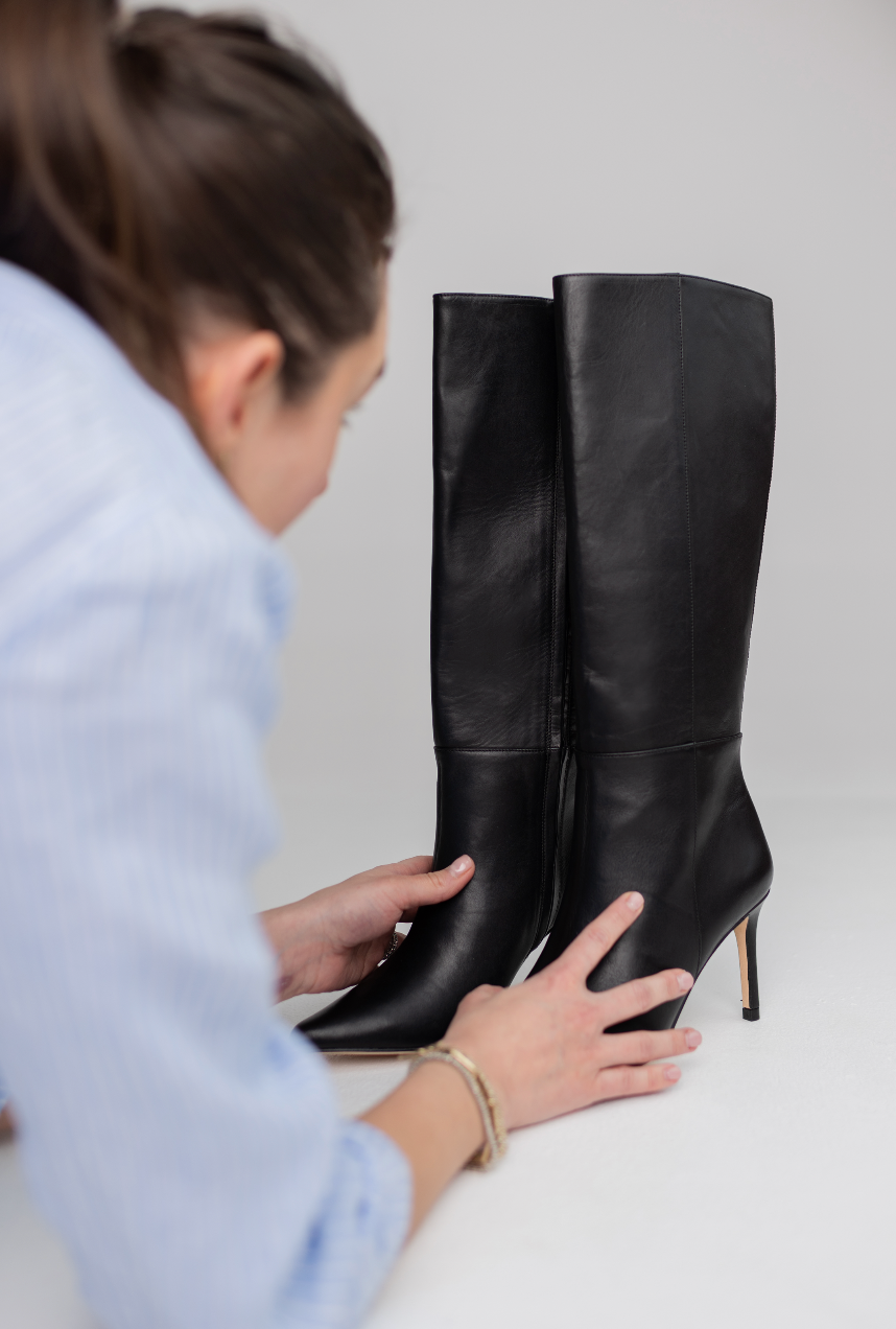 Paloma Tall Boot - Black by Alma Caso